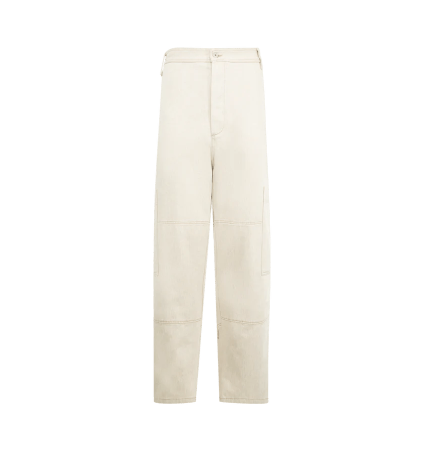 Jacquemus o1h1sh11225 Le de-Nimes Carre Pant in Light Beige Size US 32 / EU 48 - 1 Thumbnail