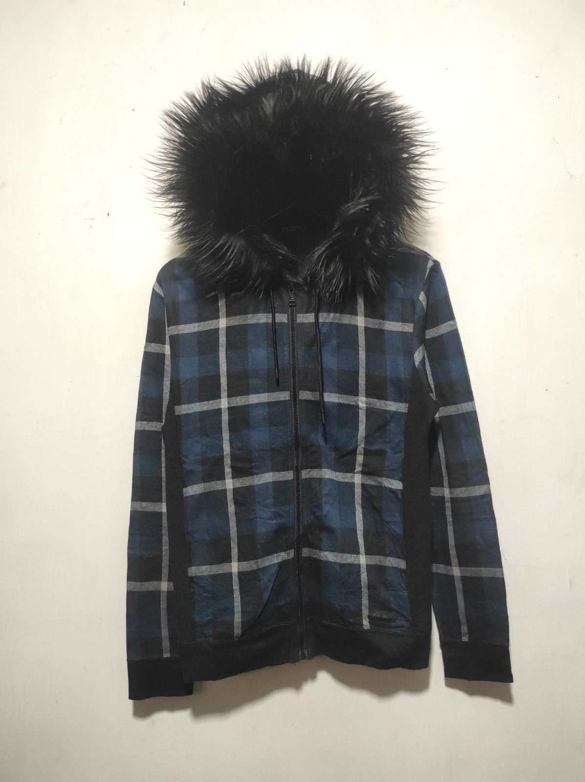 Black Label Black Label plaid tartan zip fur hoodie ifsix LGB style Size US M / EU 48-50 / 2 - 2 Thumbnail