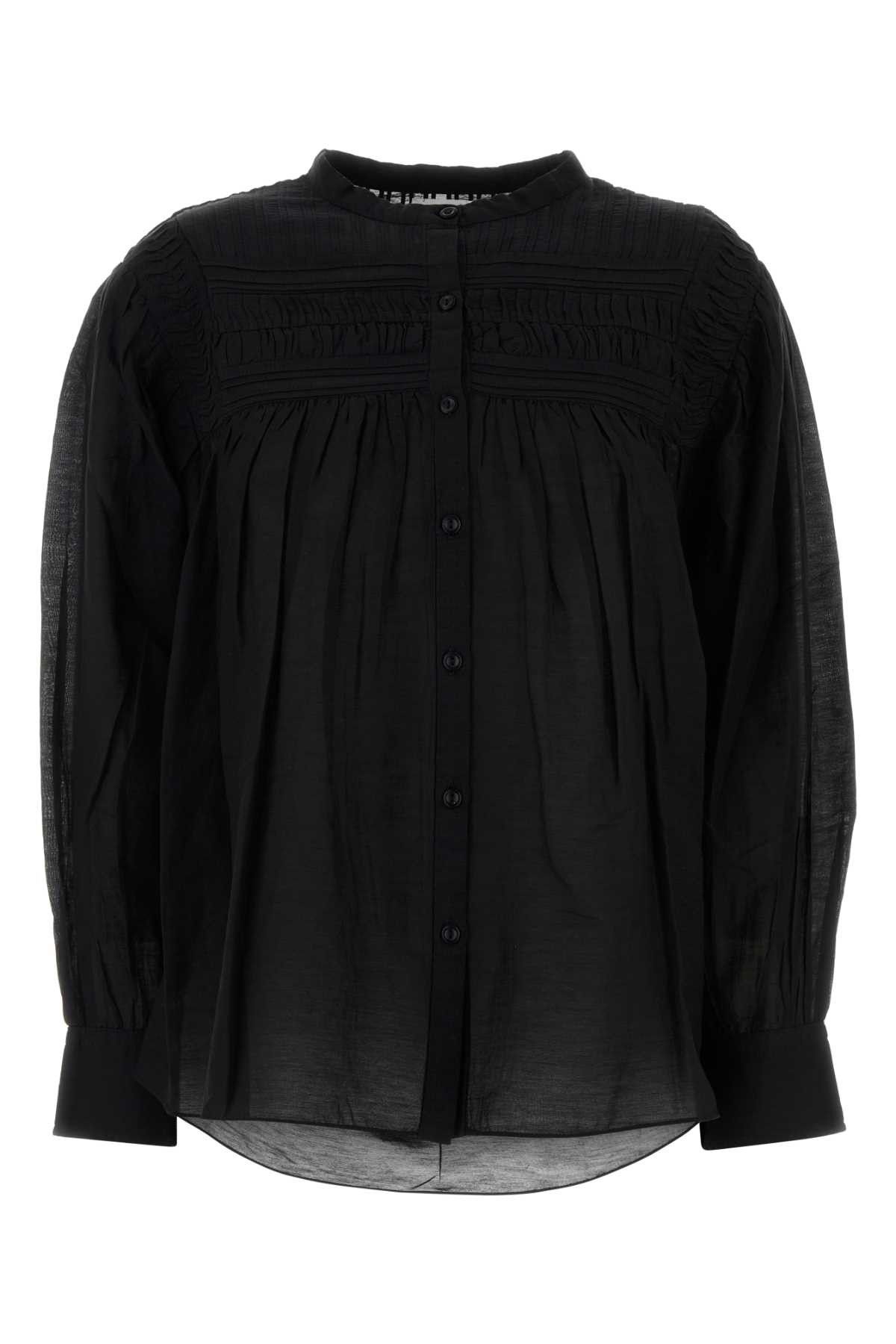 Isabel Marant Etoile Black Cotton Plalia Blouse Size M / US 6-8 / IT 42-44 - 1 Thumbnail