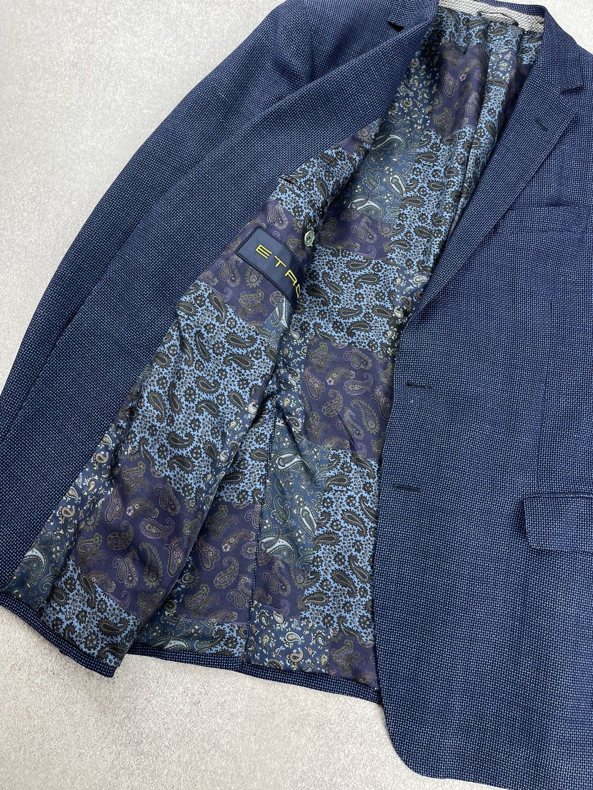 Etro Etro Blue Check Wool Blazer Size 54 Size 44R - 8 Thumbnail