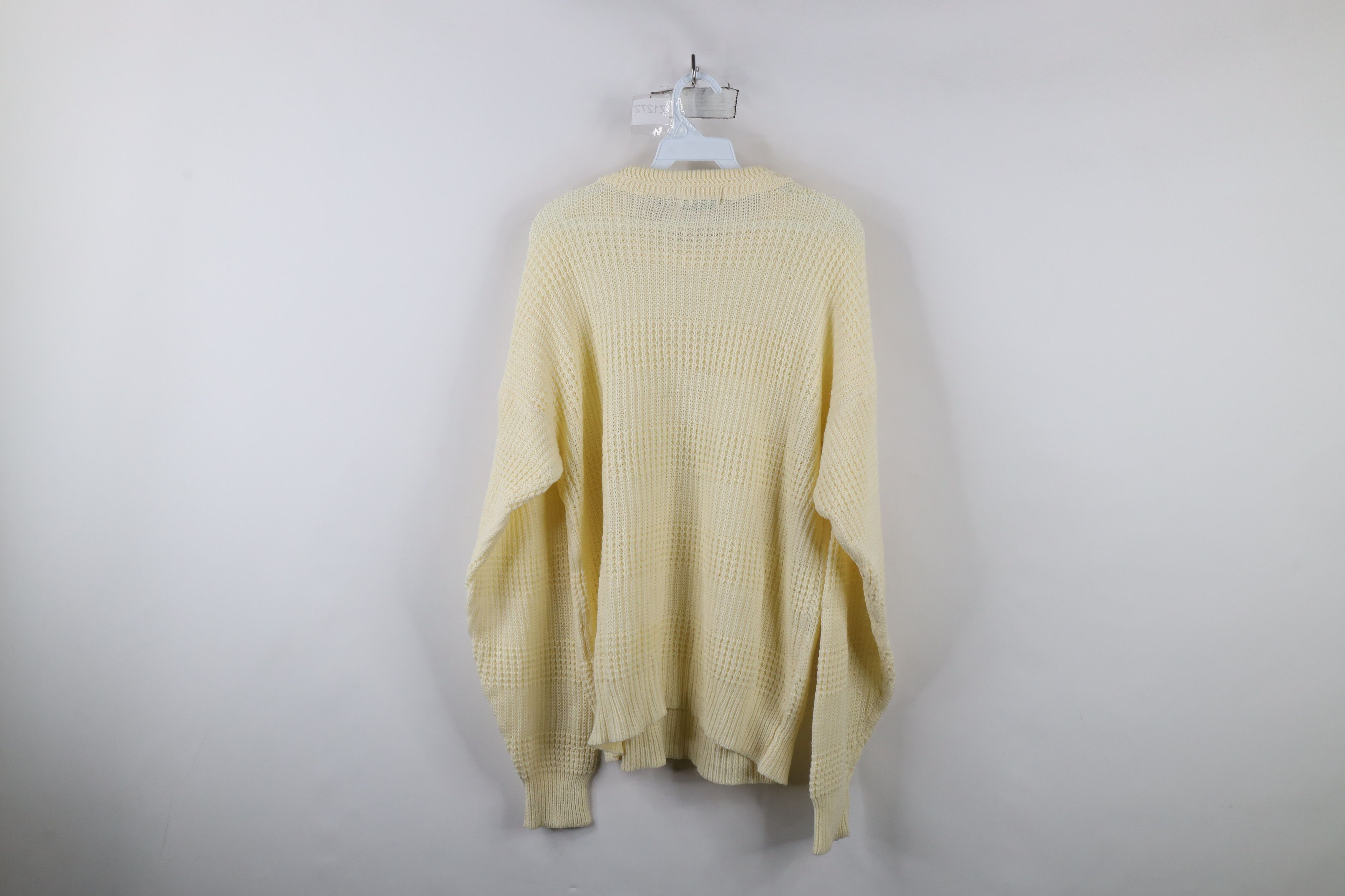 Vintage Vintage 90s Streetwear Blank Chunky Ribbed Knit Sweater Size US L / EU 52-54 / 3 - 11 Thumbnail