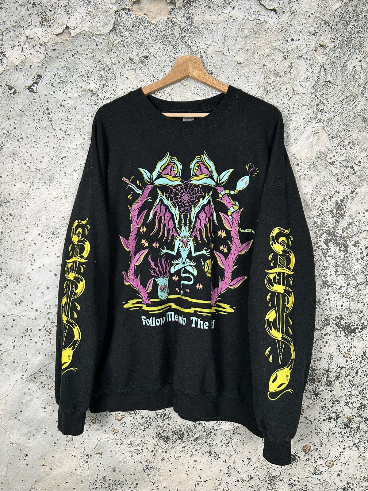 Band Tees Vintage Demon Grunge Satan Punk Crewneck Horror Baggy Size US XXL / EU 58 / 5 - 1 Thumbnail