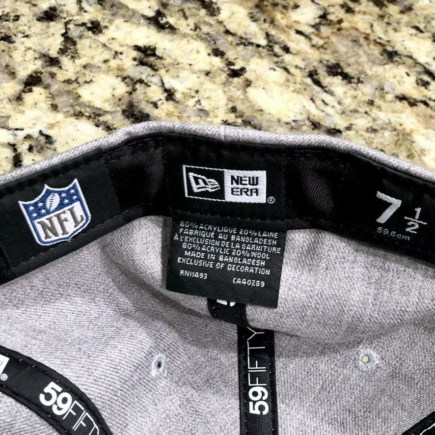New Era Pittsburgh Steelers 59FIFTY Heather Gray Fitted Hat 7 1/2 Size ONE SIZE - 5 Thumbnail