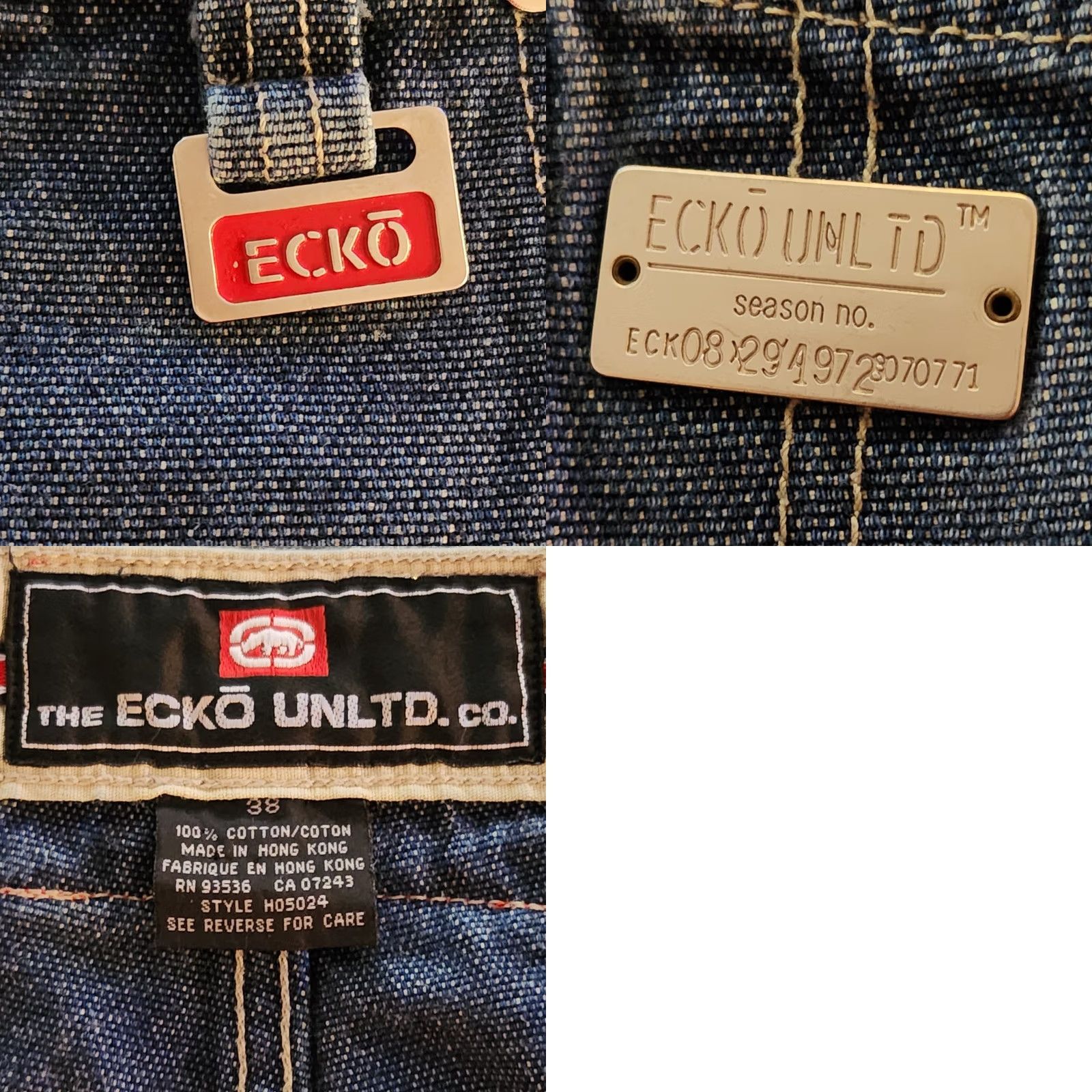 Ecko Unltd. Vintage Ecko Unltd Shorts Mens 38 Denim Baggy Carpenter Hip Hop Skater 90s - Pre-Owned Size US 38 / EU 54 - 10 Thumbnail