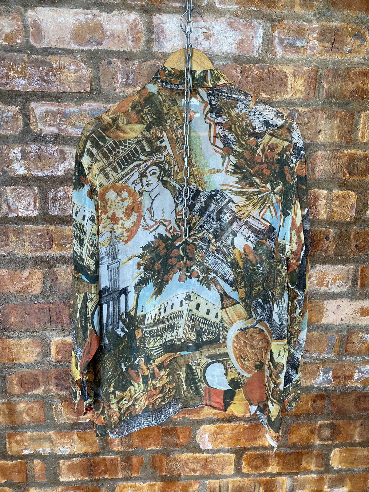 Moschino 1990s Iconic renaissance 100% rayon shirt Size M / US 6-8 / IT 42-44 - 15 Thumbnail