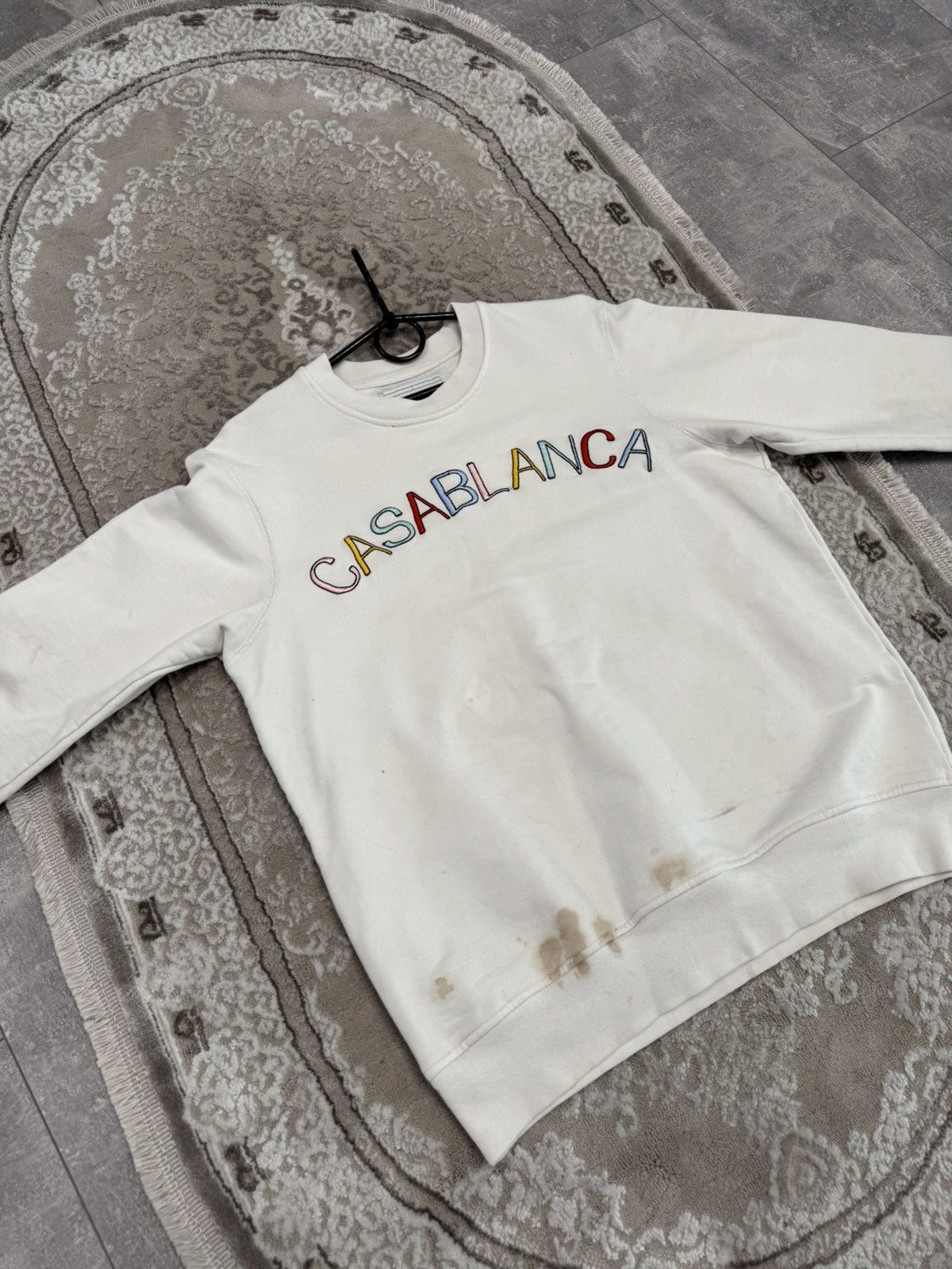 Casablanca Casablanca Distressed sweatshirt size s white men Size US S / EU 44-46 / 1 - 9 Thumbnail