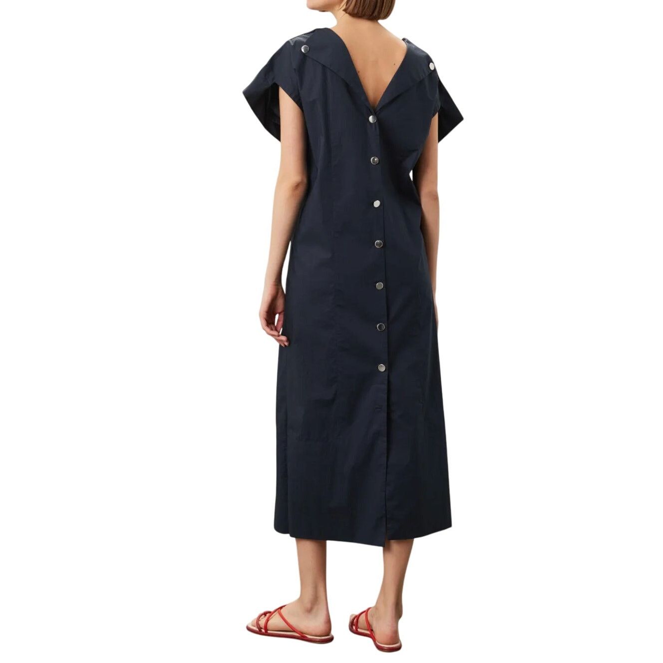 Plan C Plan C Button Back Dress in Navy , Size FR 42/ US 8 Size M / US 6-8 / IT 42-44 - 3 Thumbnail
