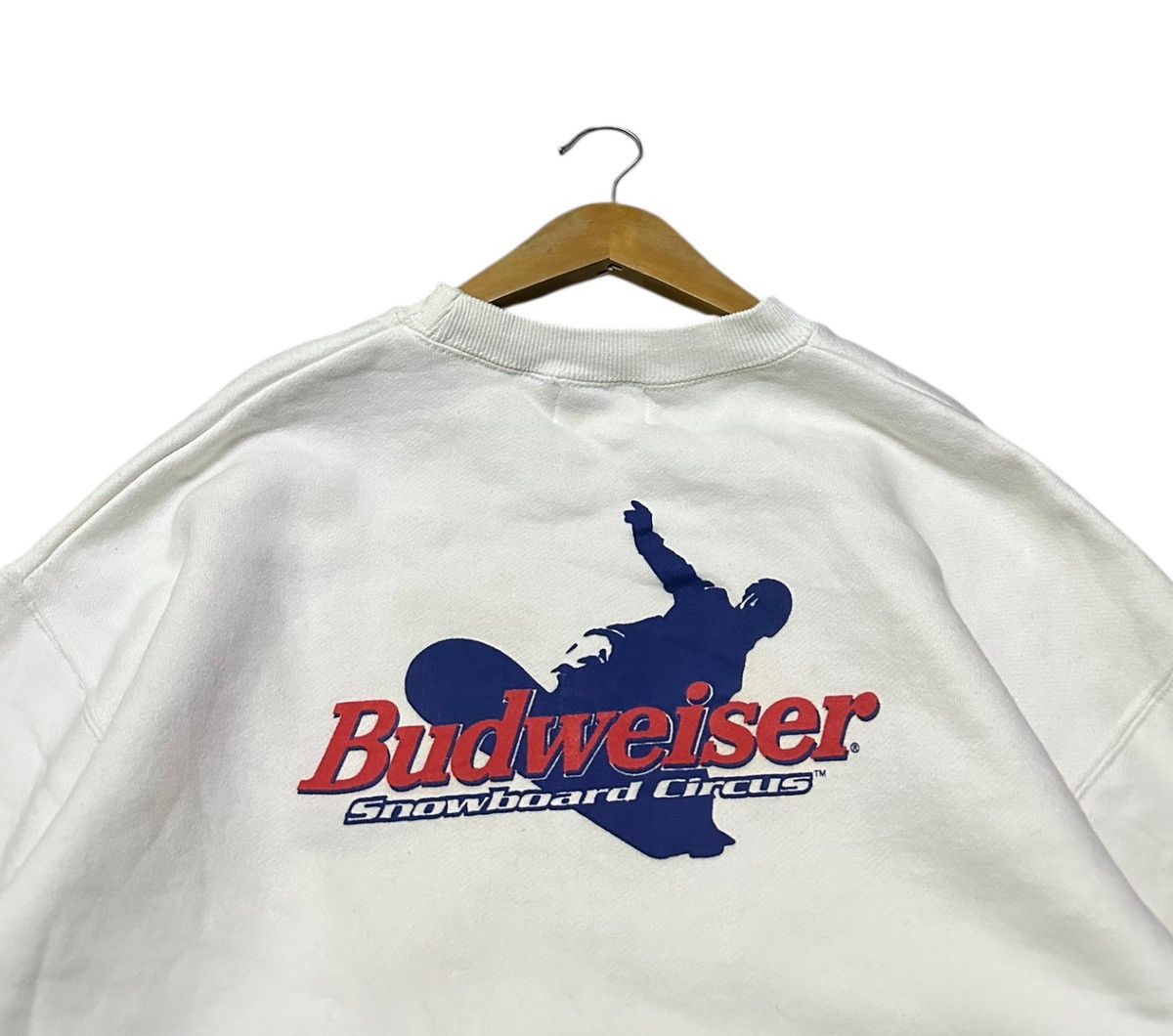 Budweiser Vintage 90s Budweiser snowboard circus crewned sweatshirt Size US L / EU 52-54 / 3 - 2 Thumbnail