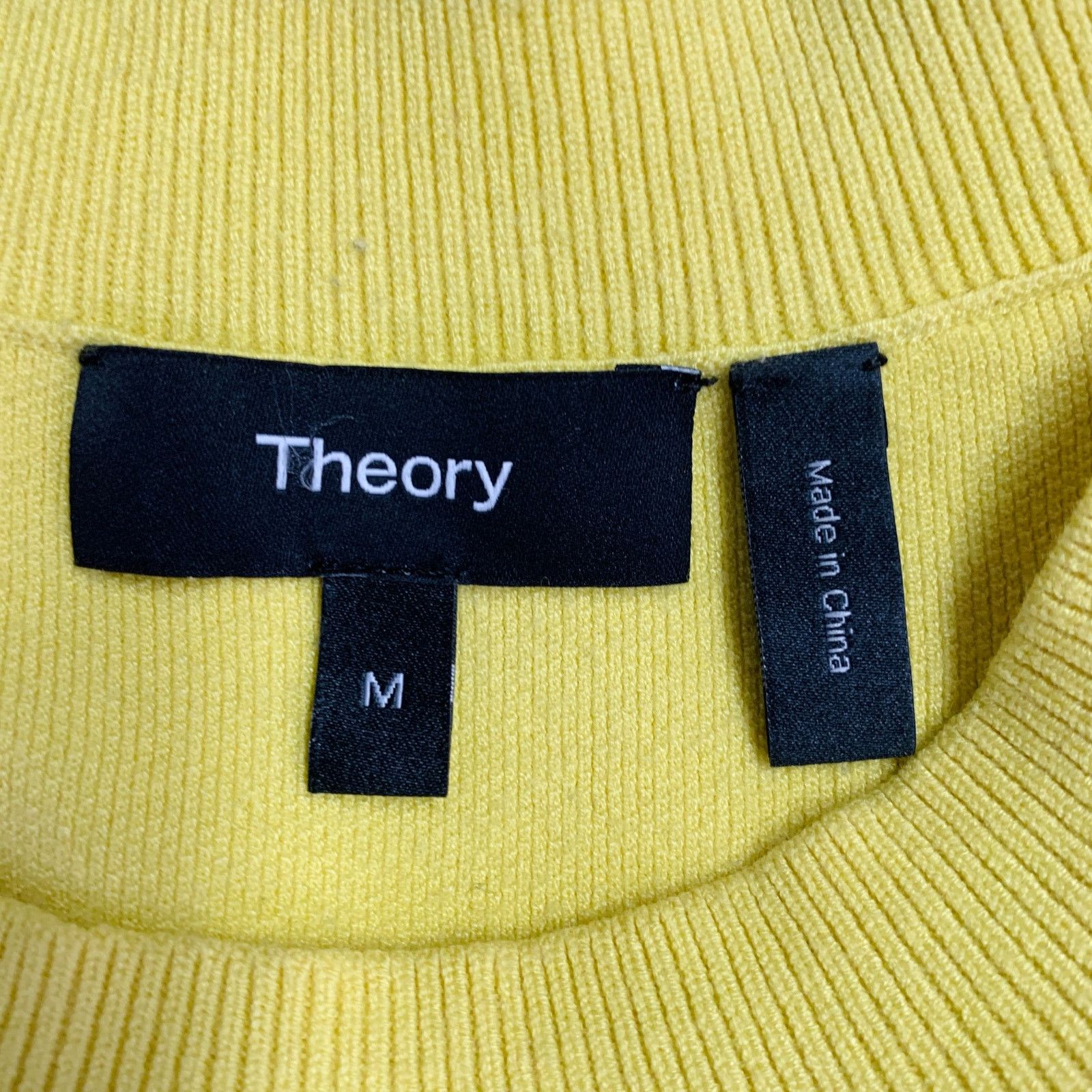 Theory THEORY Size M Yellow Viscose Blend Knit Crew Neck Pullover Size US M / EU 48-50 / 2 - 4 Thumbnail