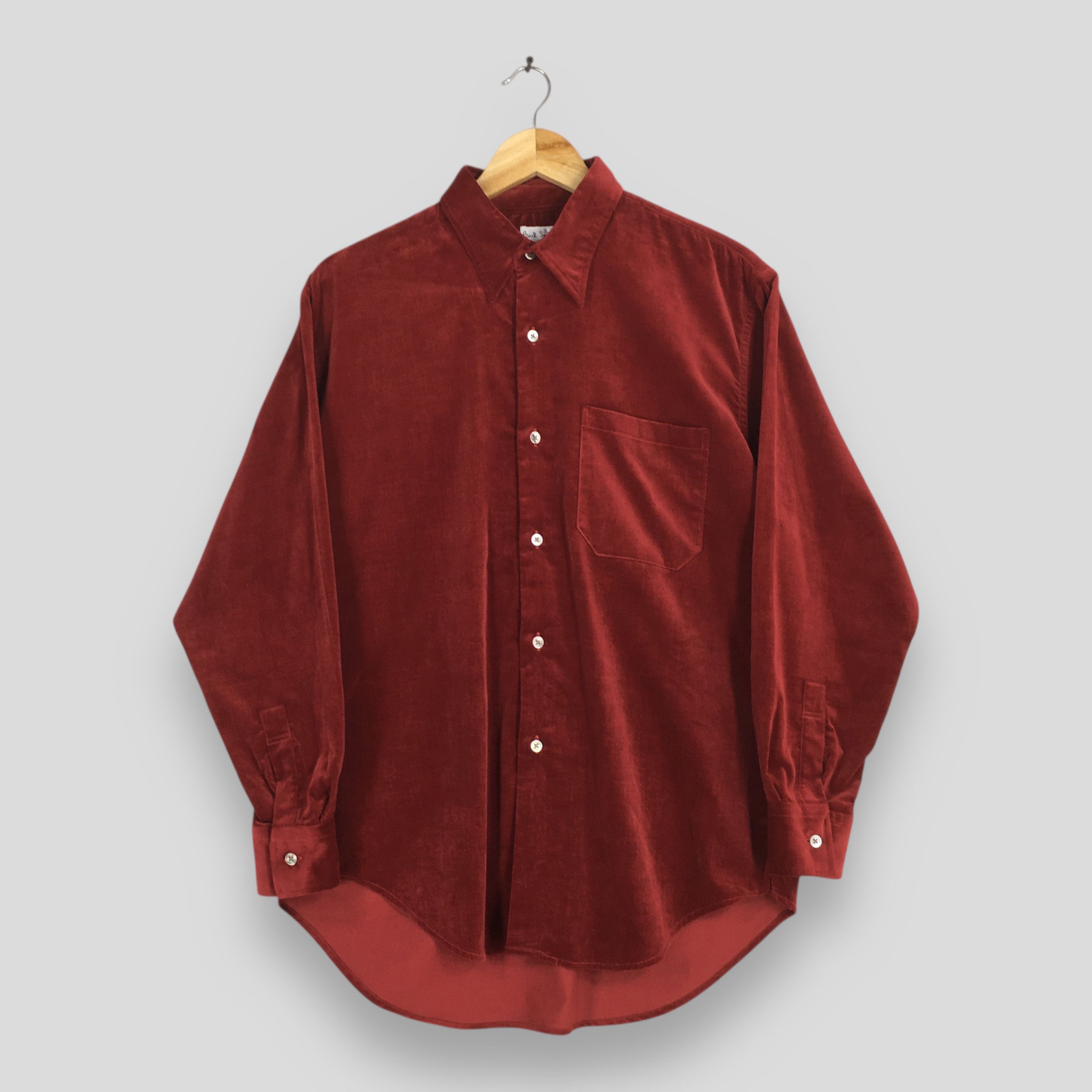 Paul Smith Vintage Paul Smith London Red Velvet Shirt Medium Size US M / EU 48-50 / 2 - 1 Thumbnail