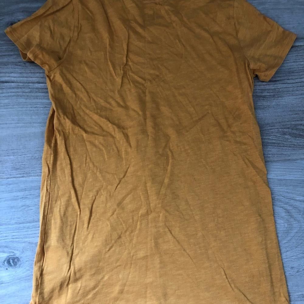 Designer Soft Mustard Yellow Basic T-Shirt Size S / US 4 / IT 40 - 4 Thumbnail