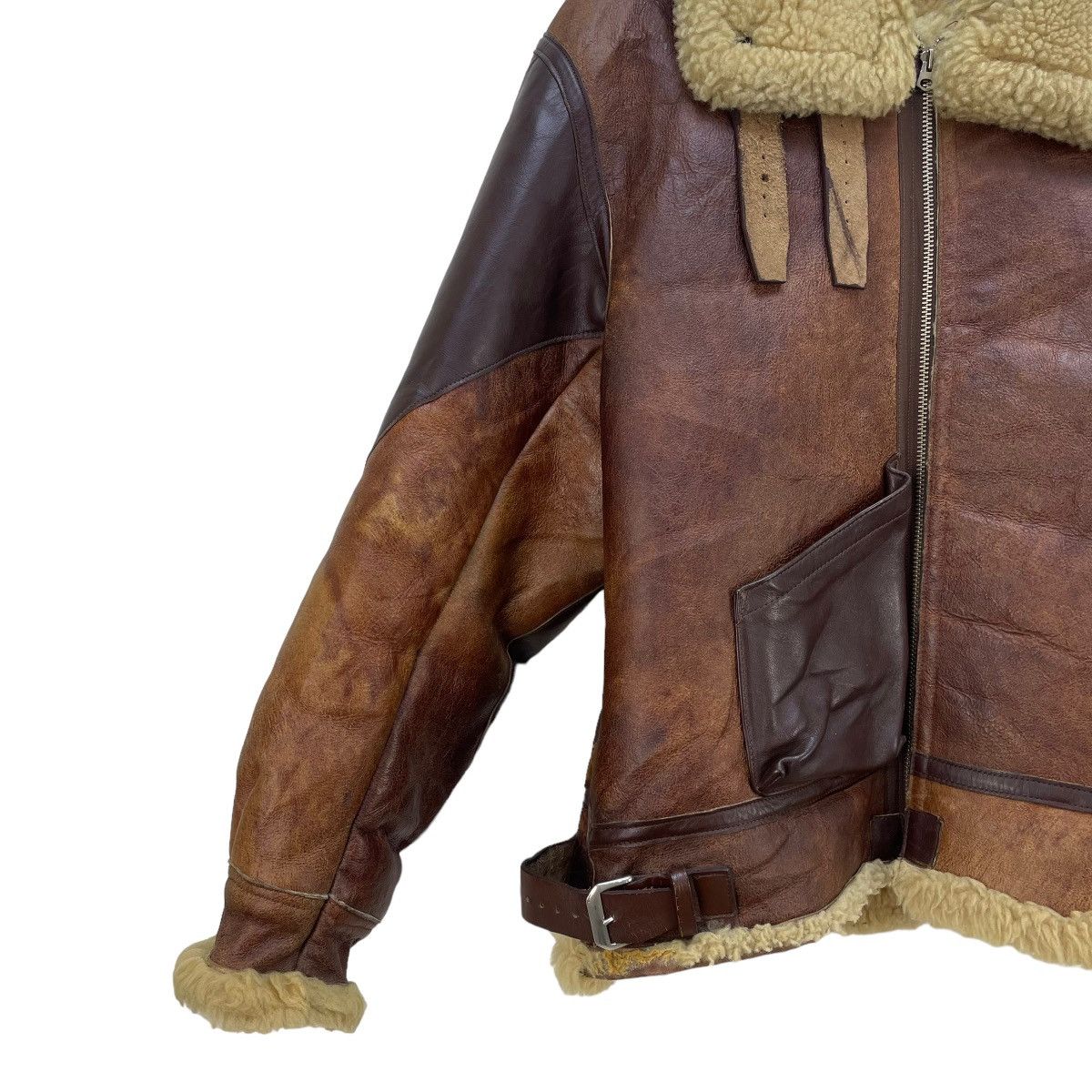 Genuine Leather 🔥Vtg JA Dubow Mfg Type B3 Shearling Leather Jacket Size US S / EU 44-46 / 1 - 3 Thumbnail
