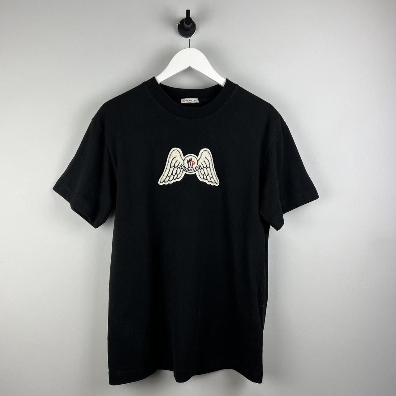 送料・関税込み Moncler x Palm Angels Mock Neck Wings T-Shirt Moncler x Palm Angels Wings T-Shirt Black White Men's - FW21