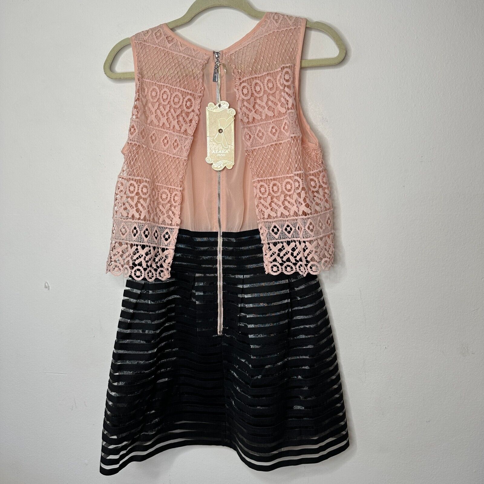 Other NWT Azaka Paris Pink Crochet Top Black Stripe Dress S / M Size M / US 6-8 / IT 42-44 - 3 Thumbnail