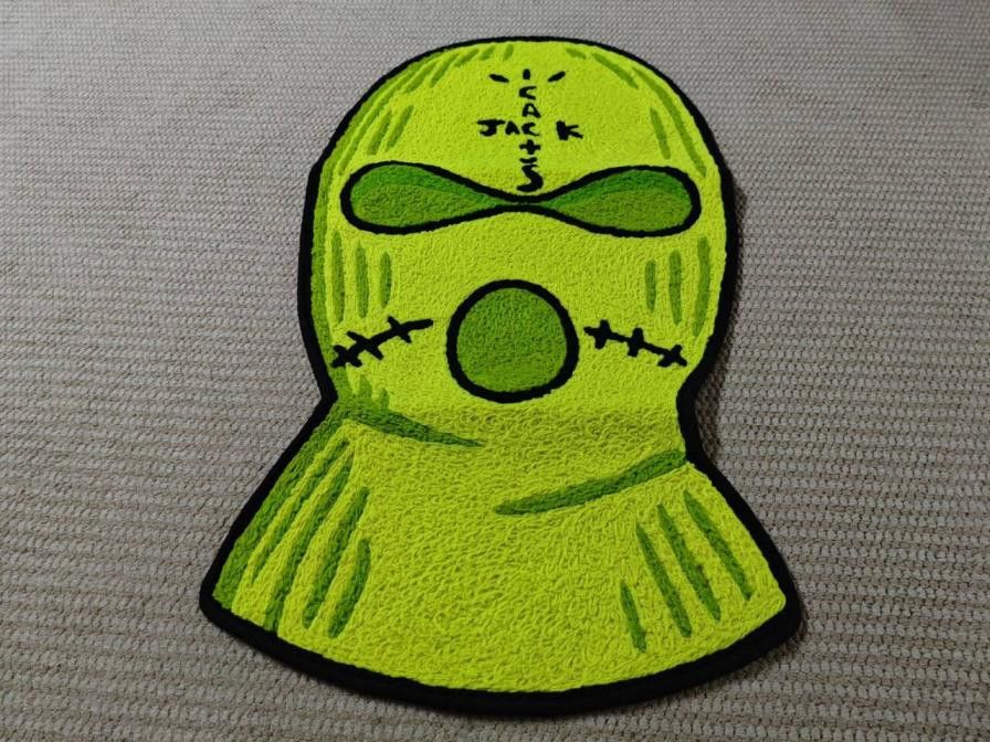 Other Travis Scott JackBoys Ski Mask Shaped Wool Thread Carpet Size ONE SIZE - 1 Thumbnail
