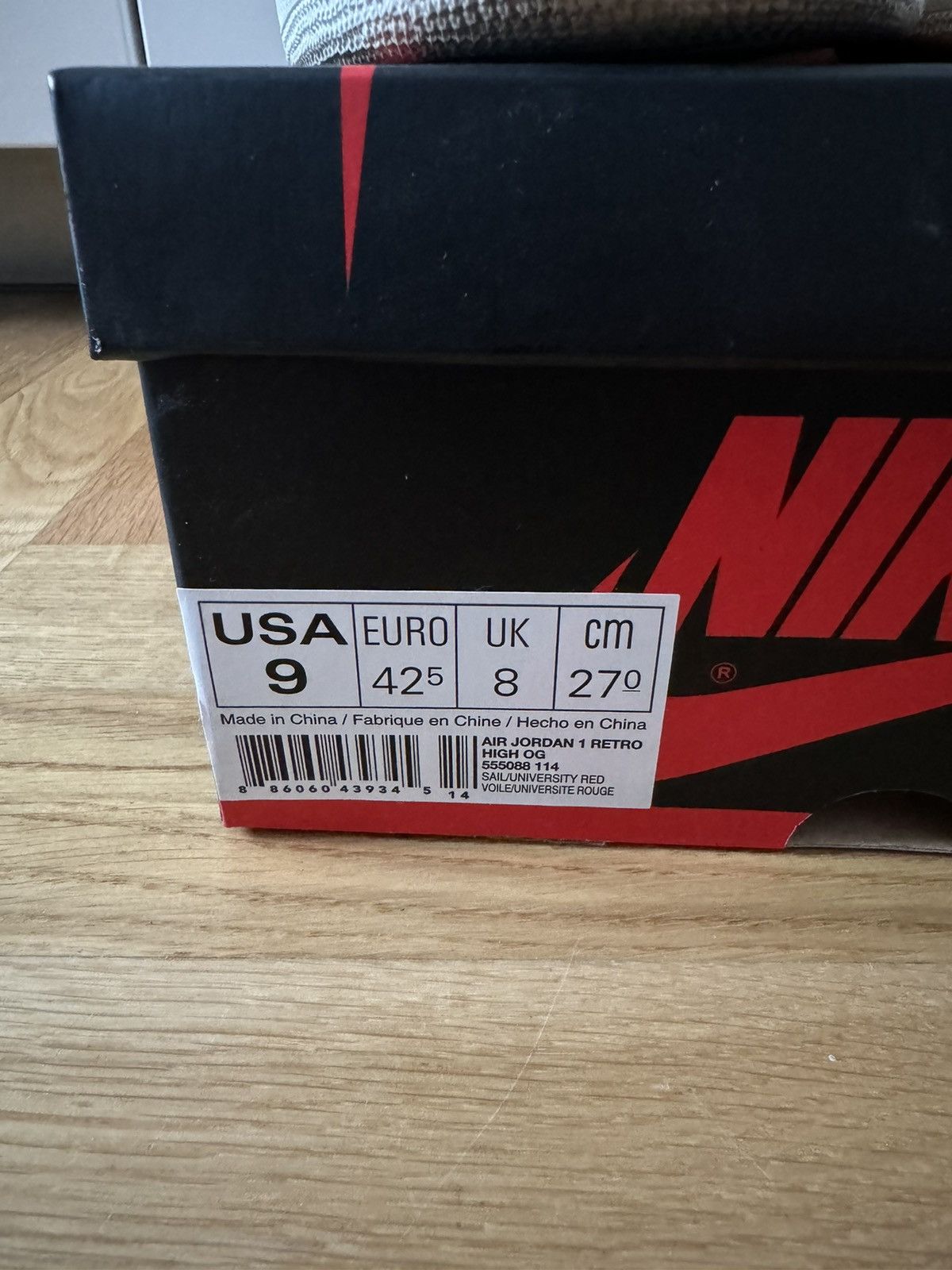 Jordan Brand × Nike Nike Air Jordan 1 High OG Sail / University Red Size US 9 / EU 42 - 3 Thumbnail