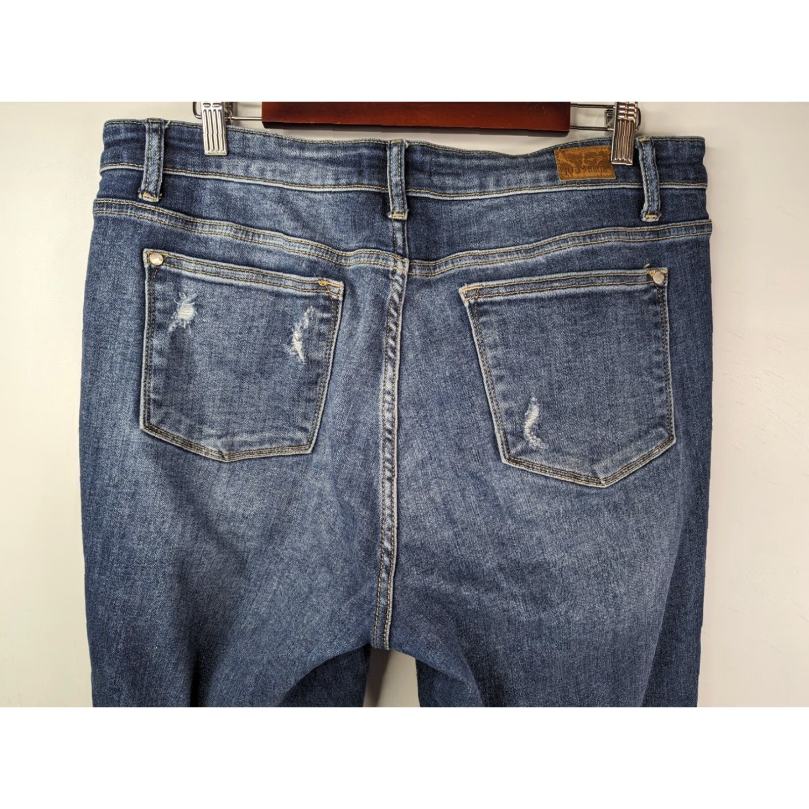 Vintage Judy Blue Boyfriend Jeans Distressed Women's Size 32/15 Regular Blue JB82156MD Size 24" / US 00 / IT 34 - 6 Thumbnail