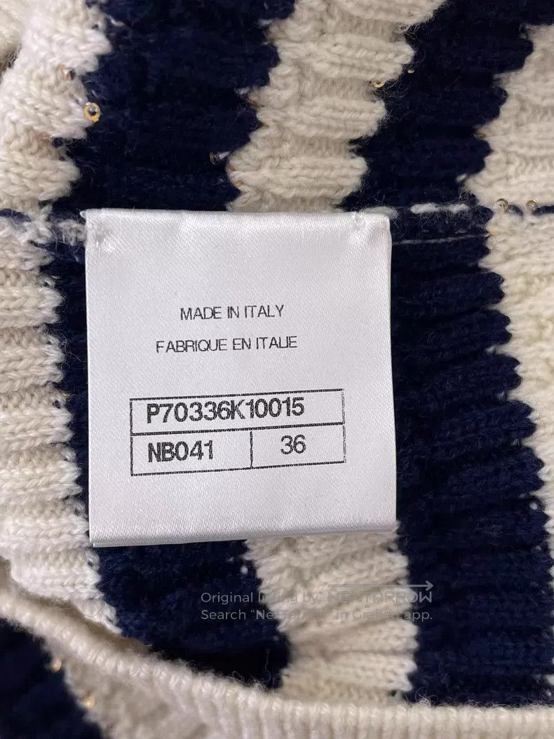 Chanel Chanel Blue and white sequin striped sweater Size XS / US 0-2 / IT 36-38 - 5 Thumbnail