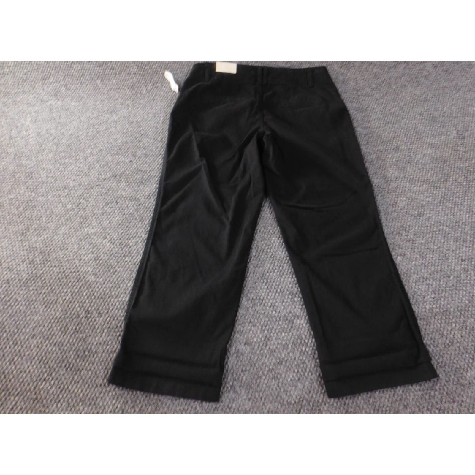 Vintage Maurices Pants 8 Cropped Black Womens Mid Rise Classic Stretch Chino Size 8 Regular Straight Inseam 25 in Pockets Size 24" / US 00 / IT 34 - 5 Thumbnail
