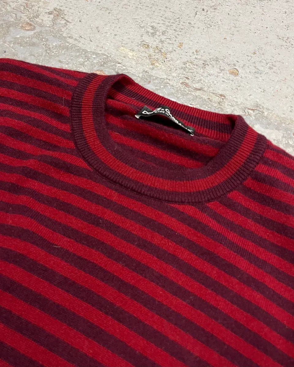 Dolce & Gabbana 2010s Dolce & Gabbana Bordeaux Two Tone Striped Sweater Size US M / EU 48-50 / 2 - 5 Thumbnail