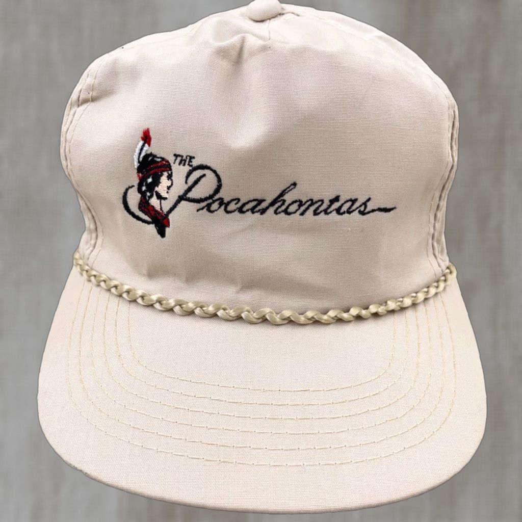 Vintage VINTAGE YoungAn Trucker Hat Beisge Beige 90s Advertising USA 80s 90s Railroad Logo Mens Hat Cap Cap/Trucker Hat Size ONE SIZE - 1 Thumbnail