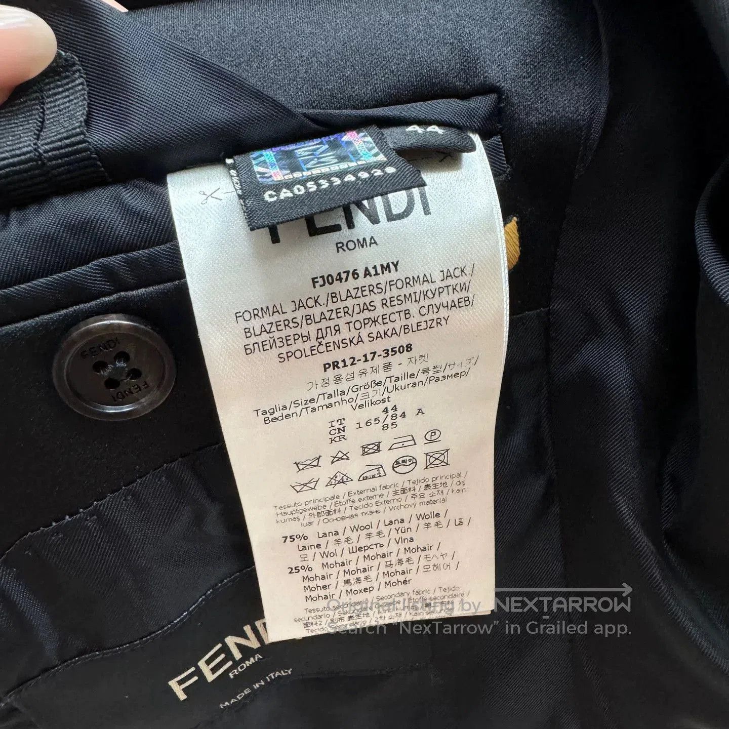 Fendi fendi classic suit jacket size 44. Size US S / EU 44-46 / 1 - 6 Thumbnail