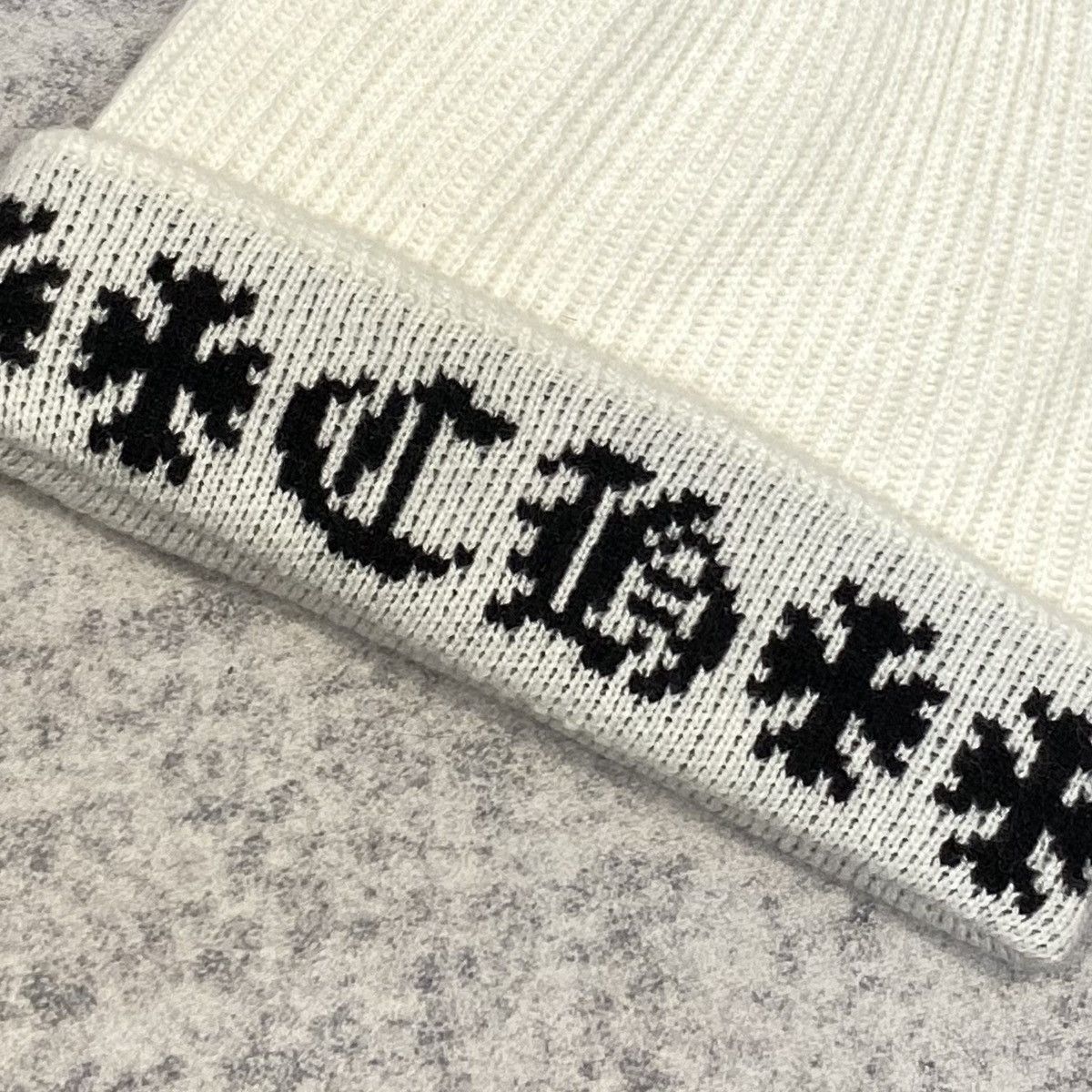 Chrome Hearts Chrome Hearts BIG DADDY cashmere beanie white Size ONE SIZE - 3 Thumbnail