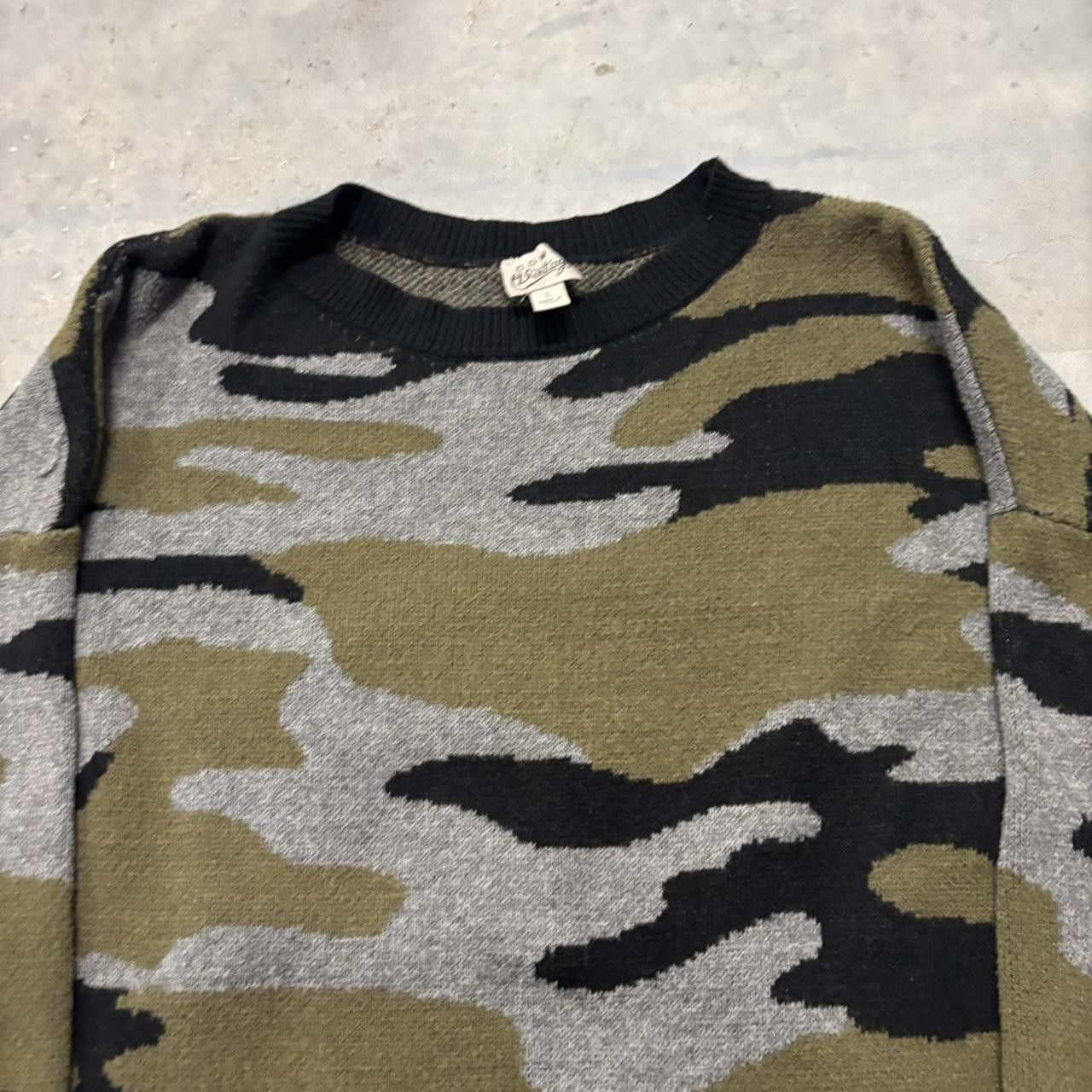 Japanese Brand × Vintage Crazy Vintage Y2K/2000s Grunge Camo Streetwear Sweater! Size US M / EU 48-50 / 2 - 2 Thumbnail