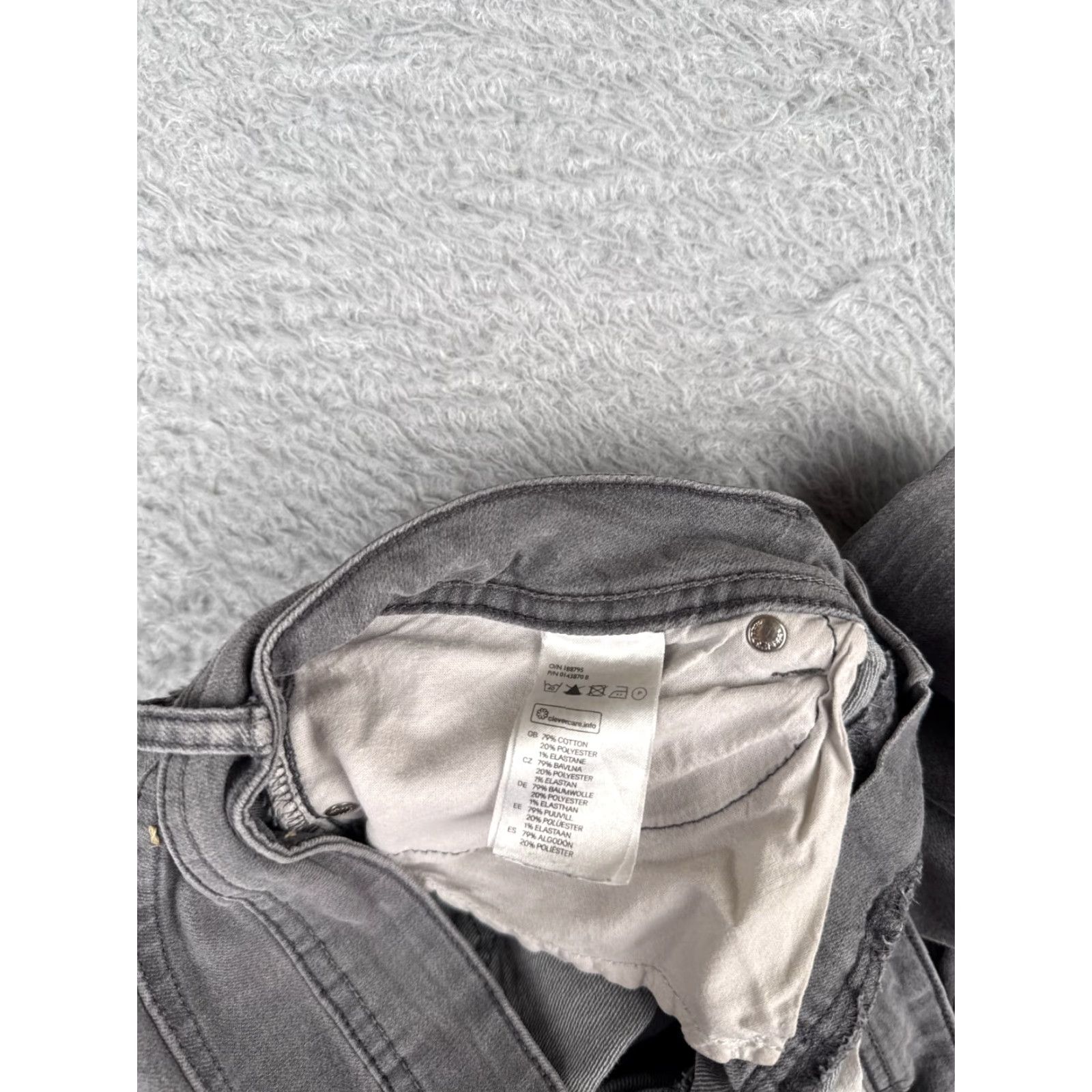 Denime &Denim Womens Jeans 29 Gray Super Skinny Low Waist Cotton 30x34 Size 29" - 7 Thumbnail