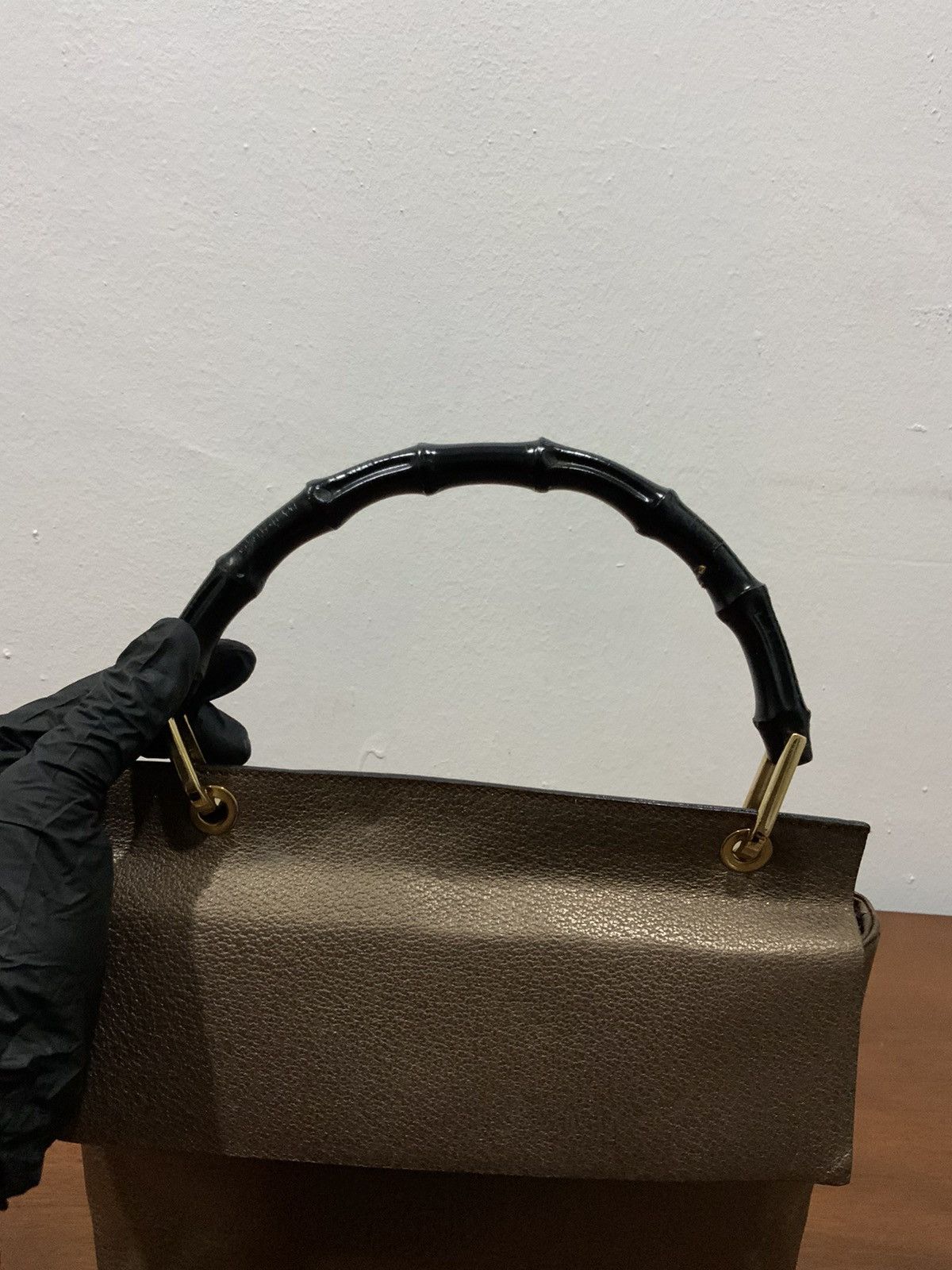 Gucci Gucci Top Handle Black Bamboo Size ONE SIZE - 8 Thumbnail