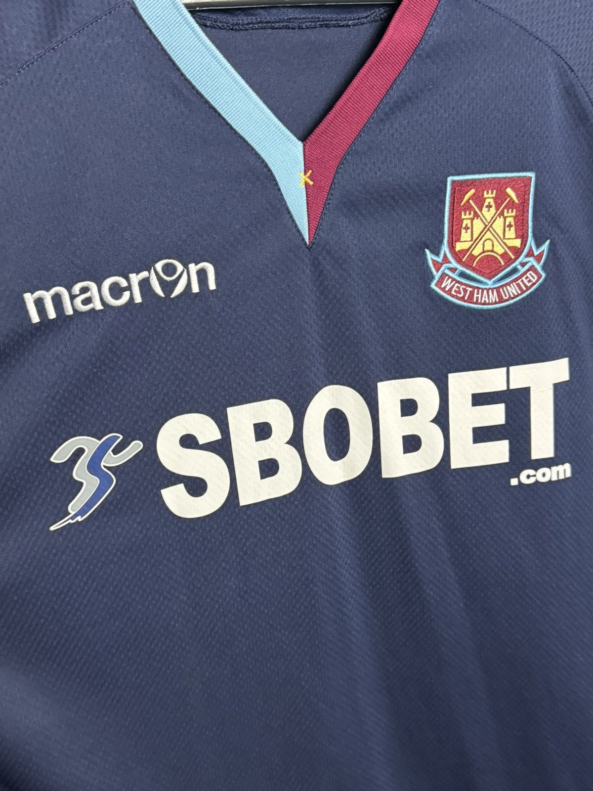Macron West Ham United 12/13 Away Football Long Sleeve Jersey Size US XL / EU 56 / 4 - 2 Thumbnail