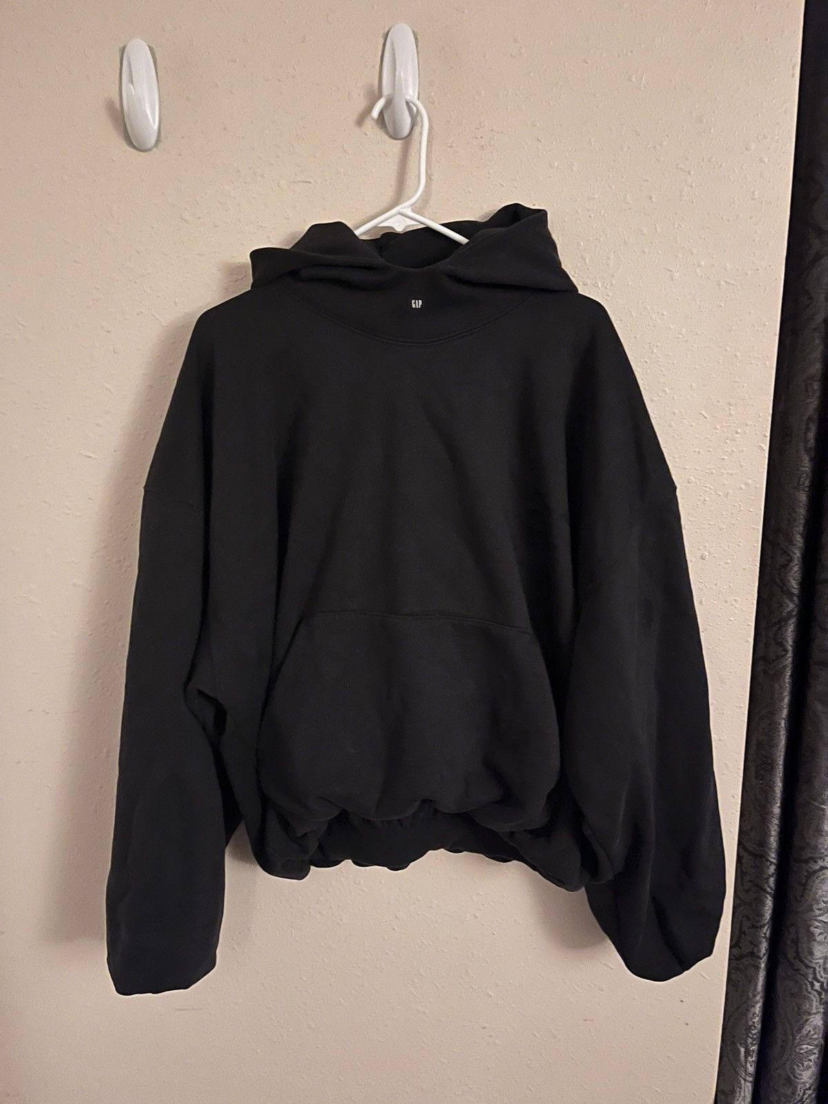 image of Yeezy Gap Engineered By Balenciaga “No Logo” Hoodie in Black, Men's (Size Small)