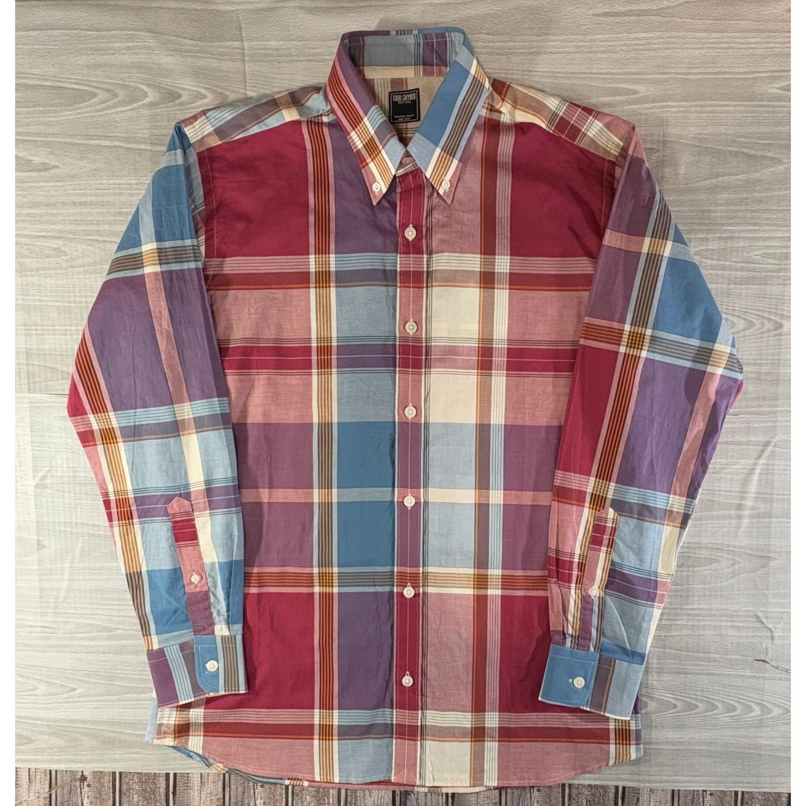 Todd Snyder Todd Snyder Plaid Shirt Size M color blue red multi NWT made Size US M / EU 48-50 / 2 - 1 Thumbnail