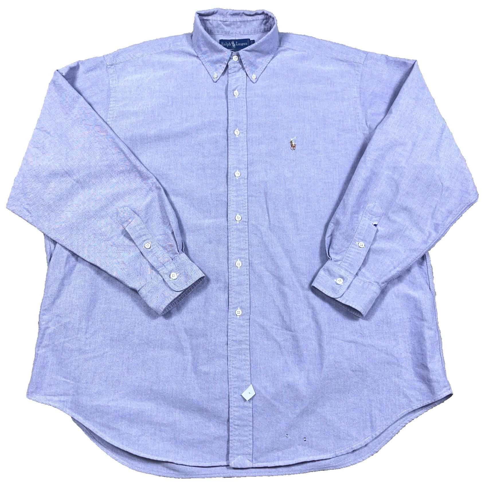 Ralph Lauren VINTAGE Ralph Lauren Shirt Men XL Purple Button Up Yarmouth Oxford Cloth 17.5 36 Flesh * Size US XL / EU 56 / 4 - 2 Thumbnail