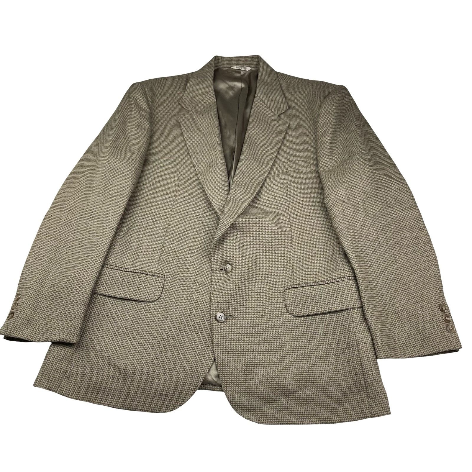 Other NEW Cross & Winsor Men's Wool Blend 2-Button Blazer Beige/Gr Size 44R - 2 Thumbnail