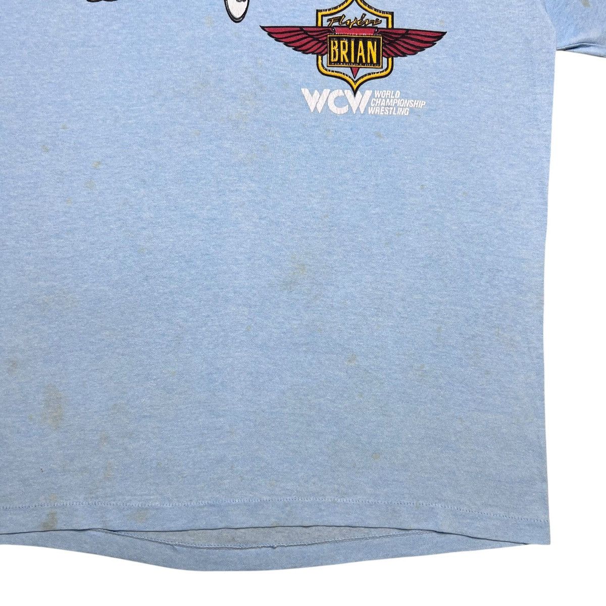 Vintage × WCW/nWo Vintage 1990s WCW Flying Brian Pillman Wrestling T-Shirt Size US XL / EU 56 / 4 - 6 Thumbnail