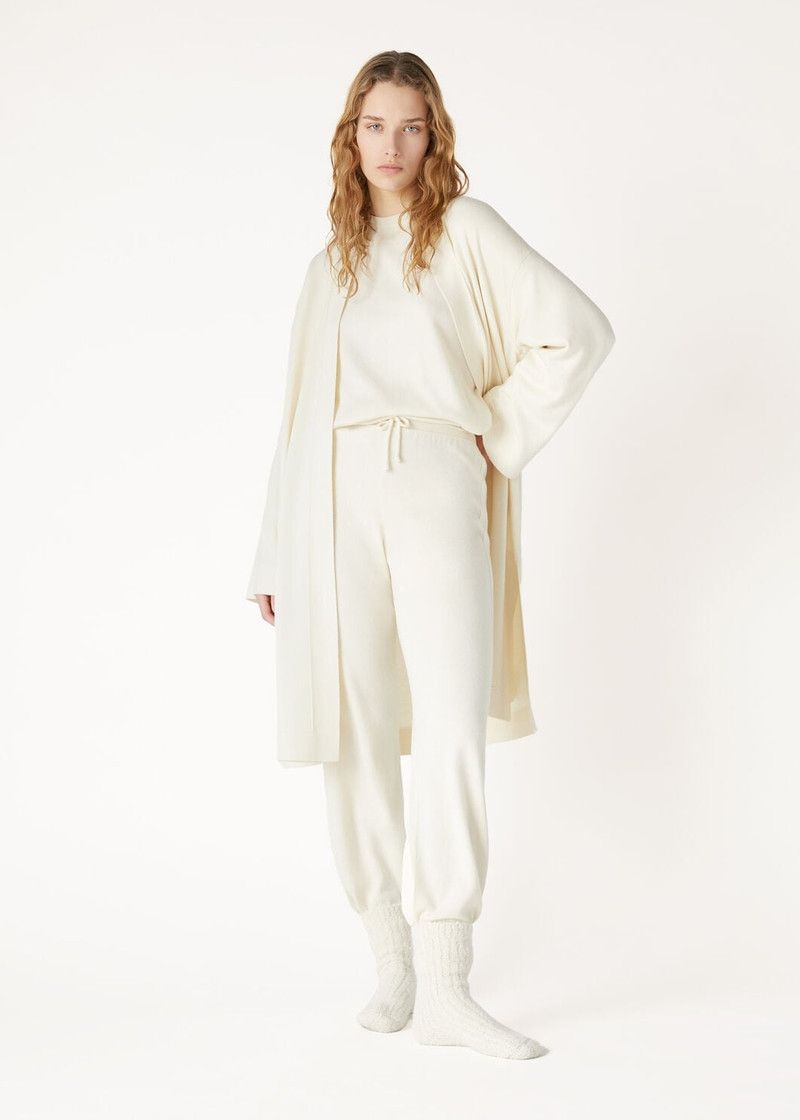 Loro Piana o1srvl11e1125 FAO4532 Dreamy Soft Trousers in White Size 27" / US 4 / IT 40 - 2 Thumbnail