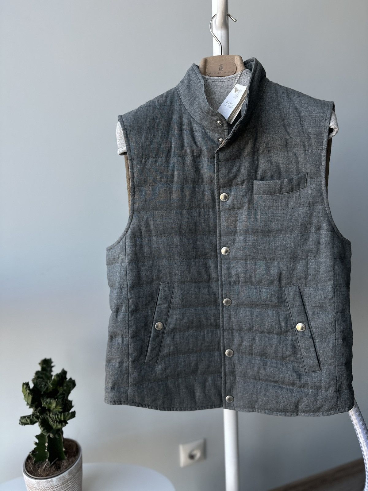 Brunello Cucinelli RRP $3350 Brunello Cucinelli Down Navy Vest Size US M / EU 48-50 / 2 - 2 Thumbnail