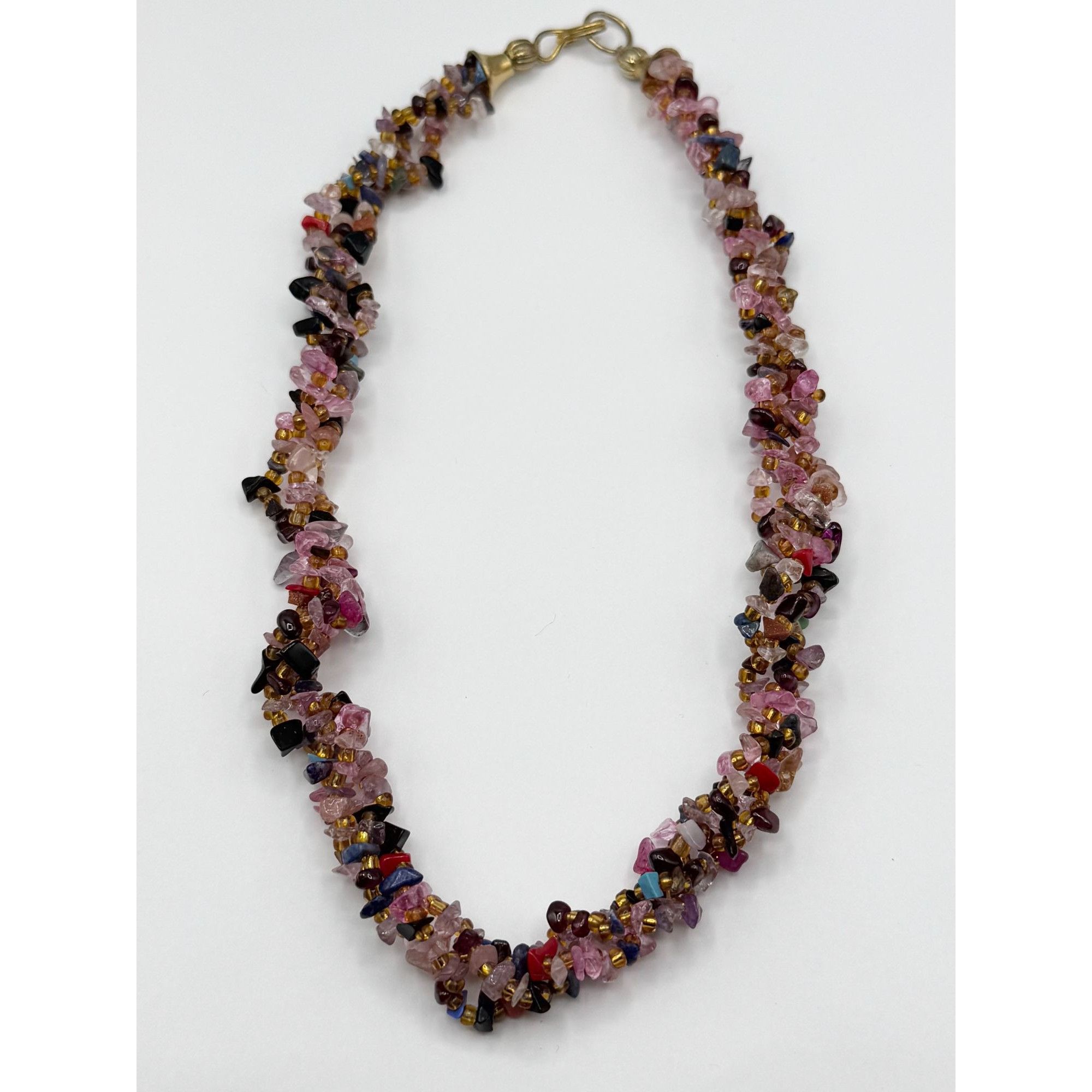 Vintage Vintage Gemstone Semi Precious Chip Tourmaline twisted beade Size ONE SIZE - 2 Thumbnail