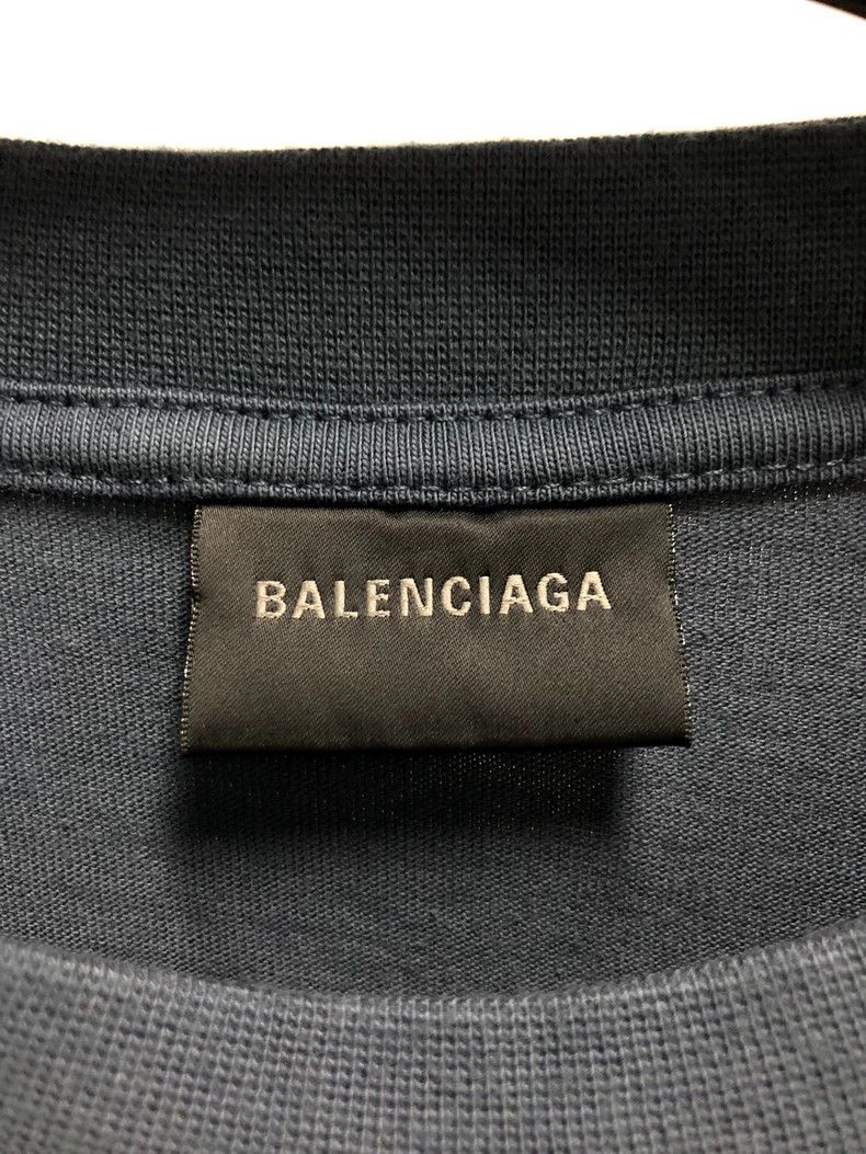 Balenciaga Balenciaga Graffiti Double B Short Sleeve T-Shirt Blue M Size US M / EU 48-50 / 2 - 3 Thumbnail