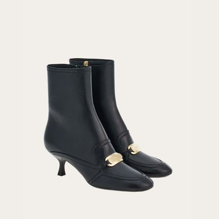 Salvatore Ferragamo o1s1rm0126 Gancini-buckle Ankle Boots in Black Size US 11 / IT 41 - 5 Thumbnail