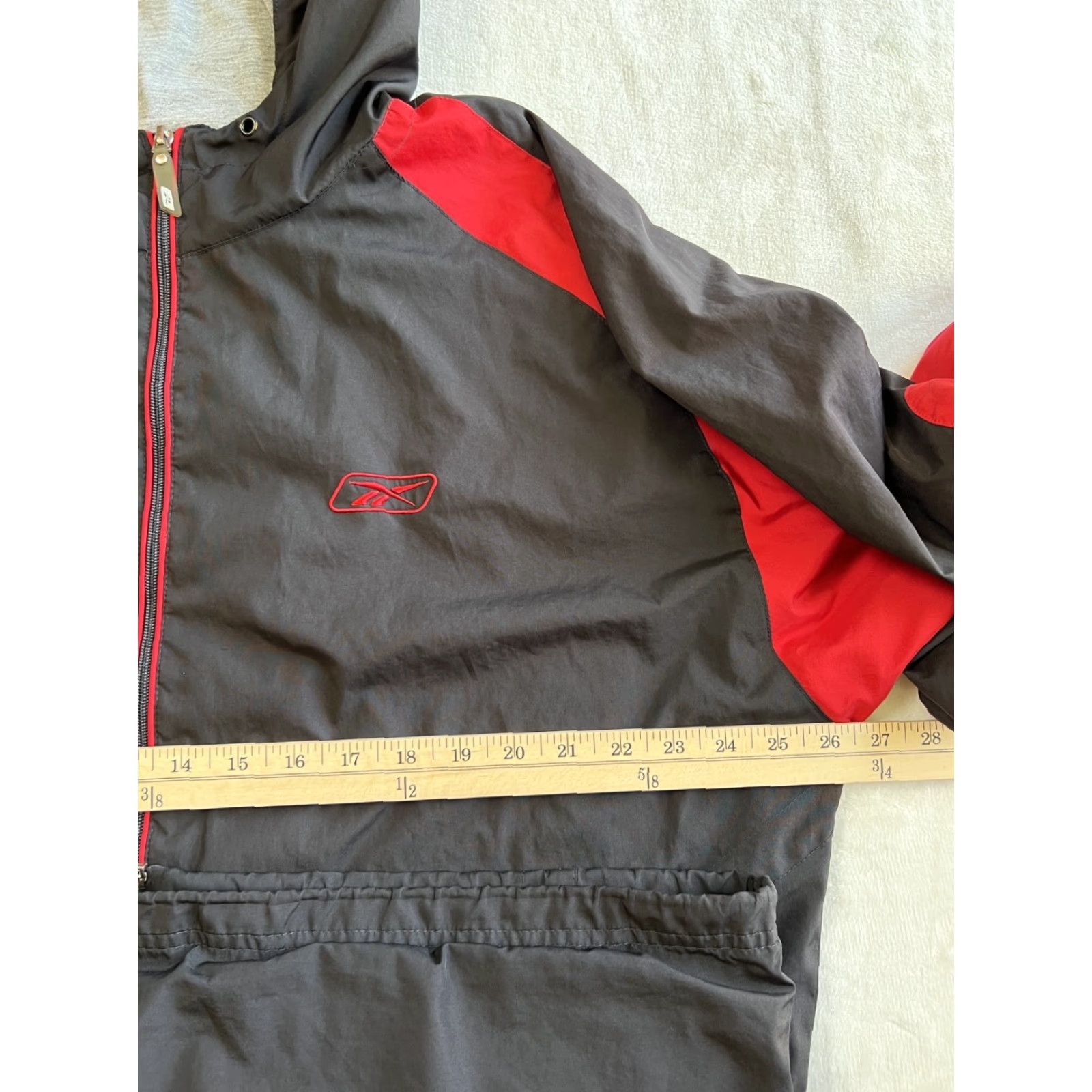 Reebok VINTAGE Reebok Windbreaker Jacket XL Men Black 90s Logo Zip Spring Fall Winter Nylon Softshell Size US XL / EU 56 / 4 - 5 Thumbnail