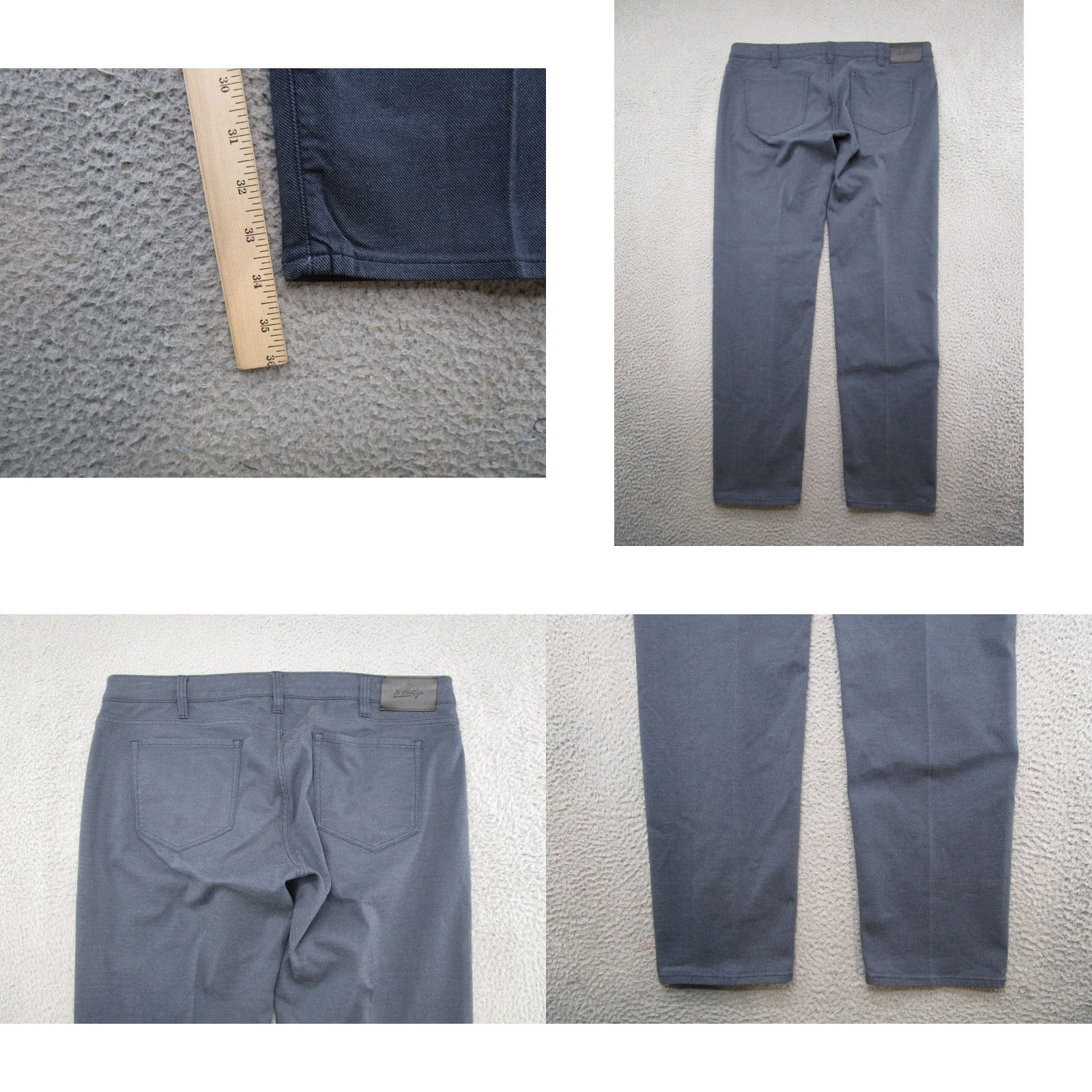Vintage 34 Heritage Mens Dress Pants Blue Mid-Rise Straight Fit SZ 42x34 Classic Flat Front Pockets Breathable 34 Inseam Pants Mens Dress Pants Size US 42 / EU 58 - 9 Thumbnail