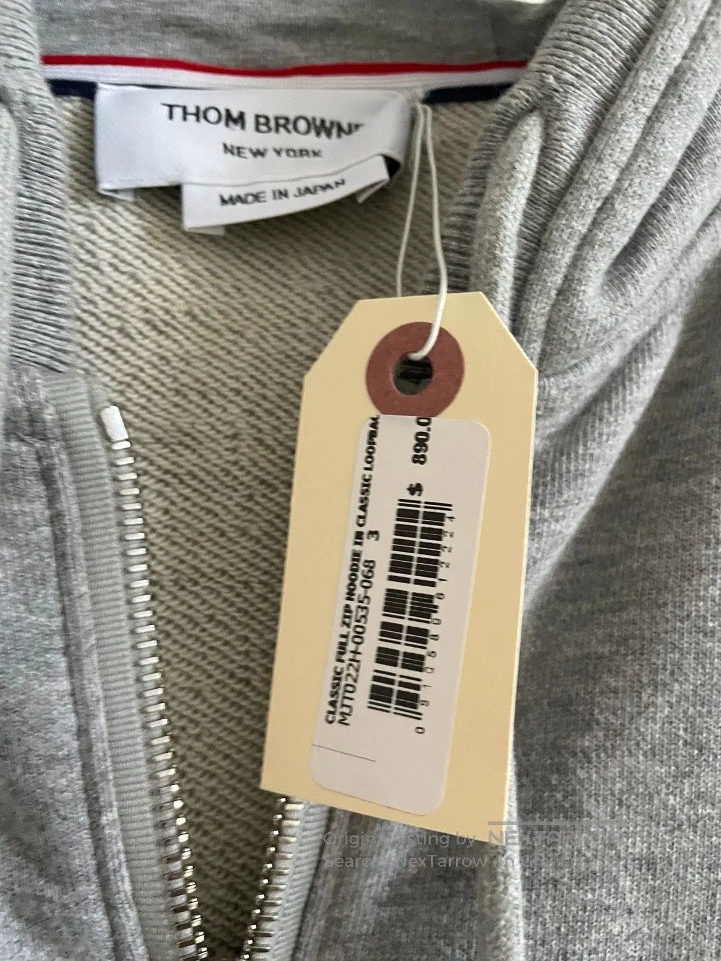 Thom Browne thom browne gray hoodie with zipper. Size US M / EU 48-50 / 2 - 7 Thumbnail