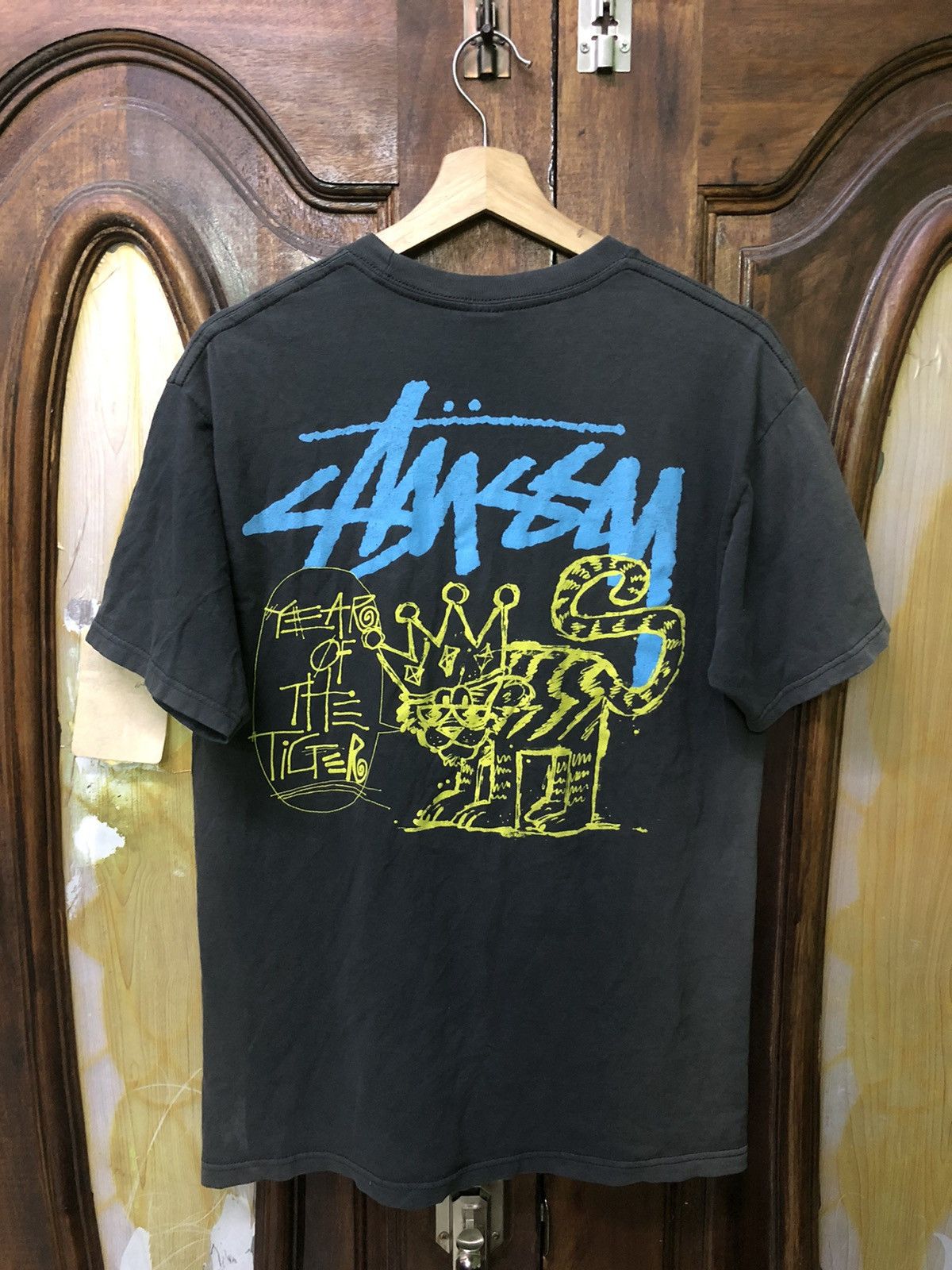 トップス 80s old stussy fade T Stussy Vintage Stussy Year of The Tiger Sun Faded Shirt Tee | Grailed