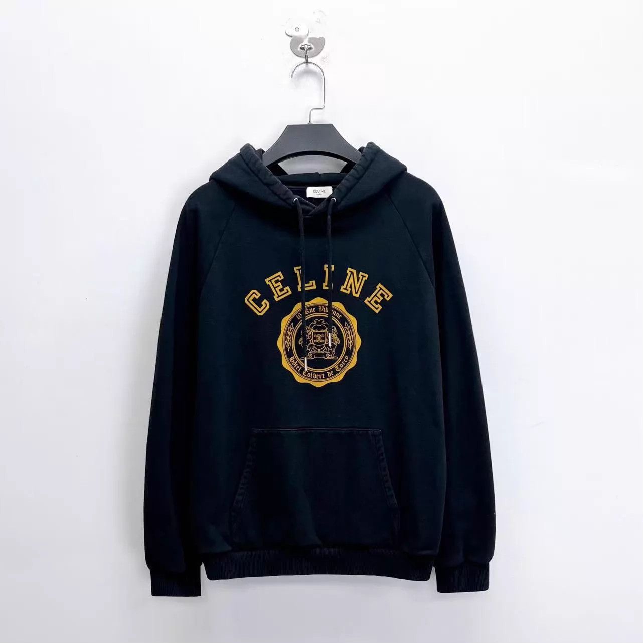 Celine SS24 Black Logo Hoodie S