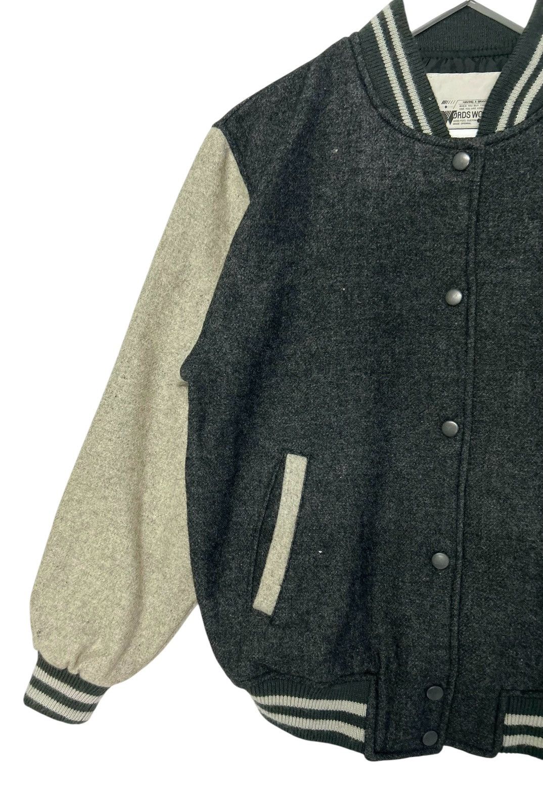 Vintage 🔥 VINTAGE WORDS WORTH Wool Varsity Jacket Size US L / EU 52-54 / 3 - 7 Thumbnail