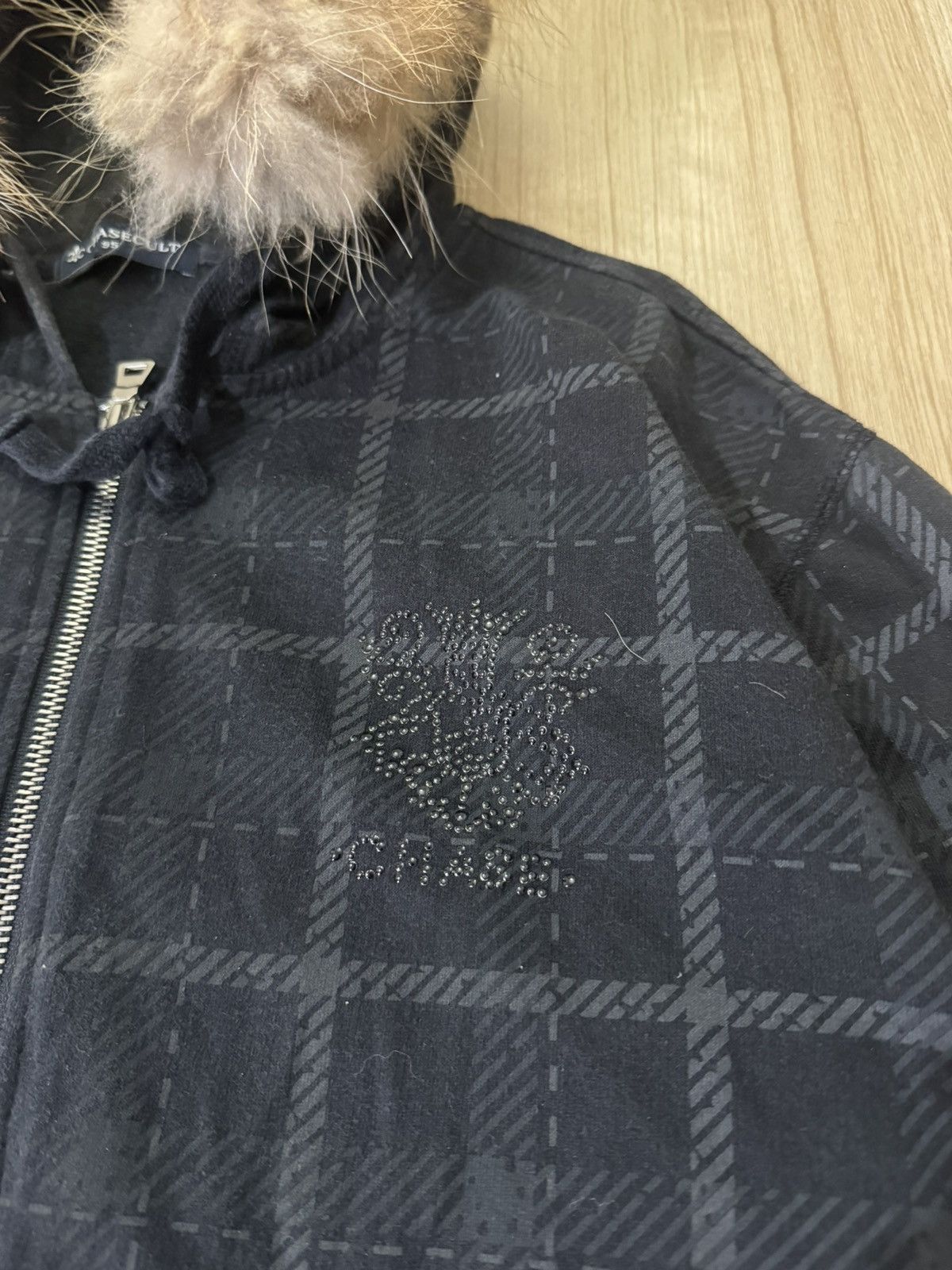 Japanese Brand CHAGE CULT HERITAGE DIAMOND STYLE WITH FUR HOODIE Size US M / EU 48-50 / 2 - 3 Thumbnail