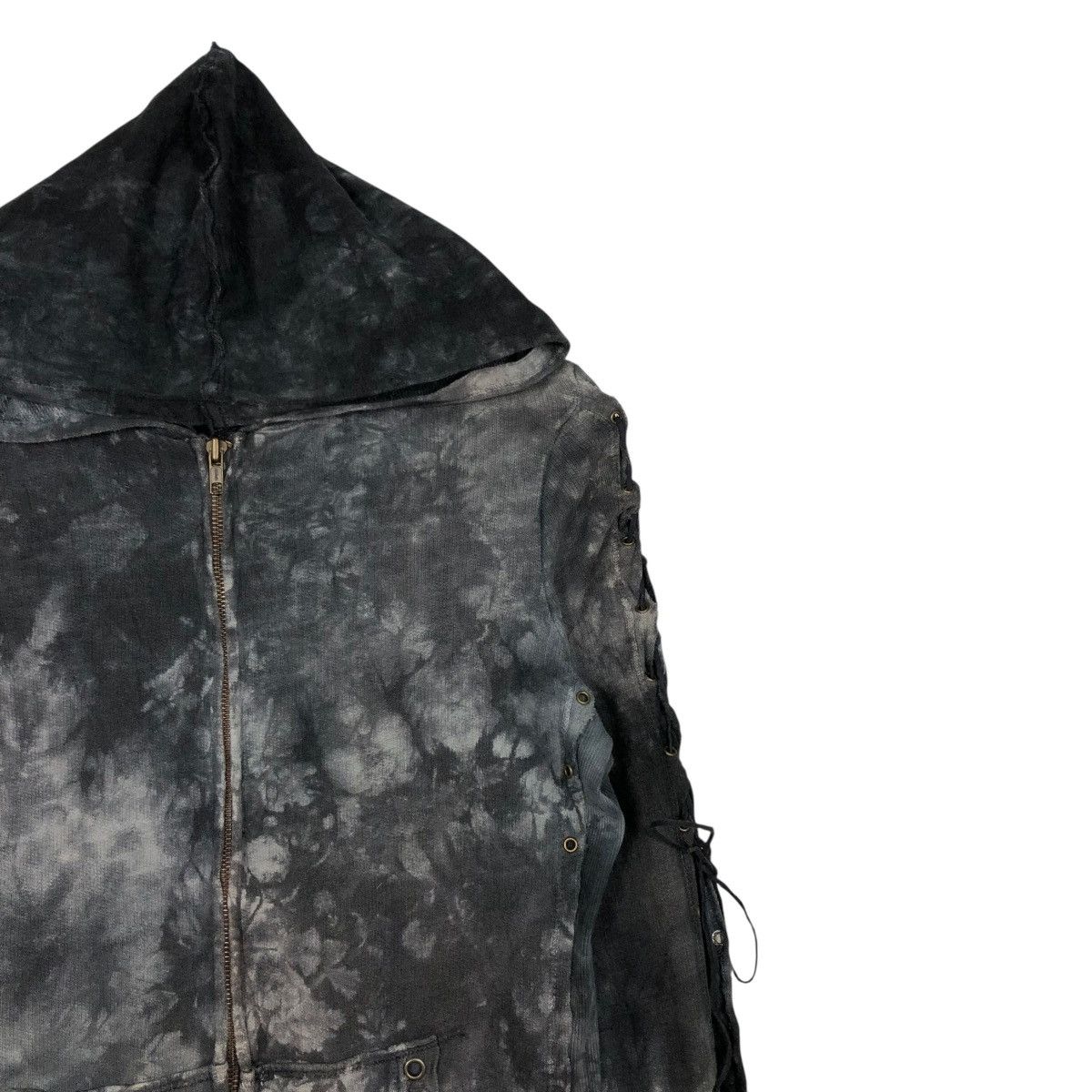 Vintage 🔥DISTRESSED PUNK BIKER ZIPPER JACKET MOON ACID WASH STYLE Size US M / EU 48-50 / 2 - 7 Thumbnail