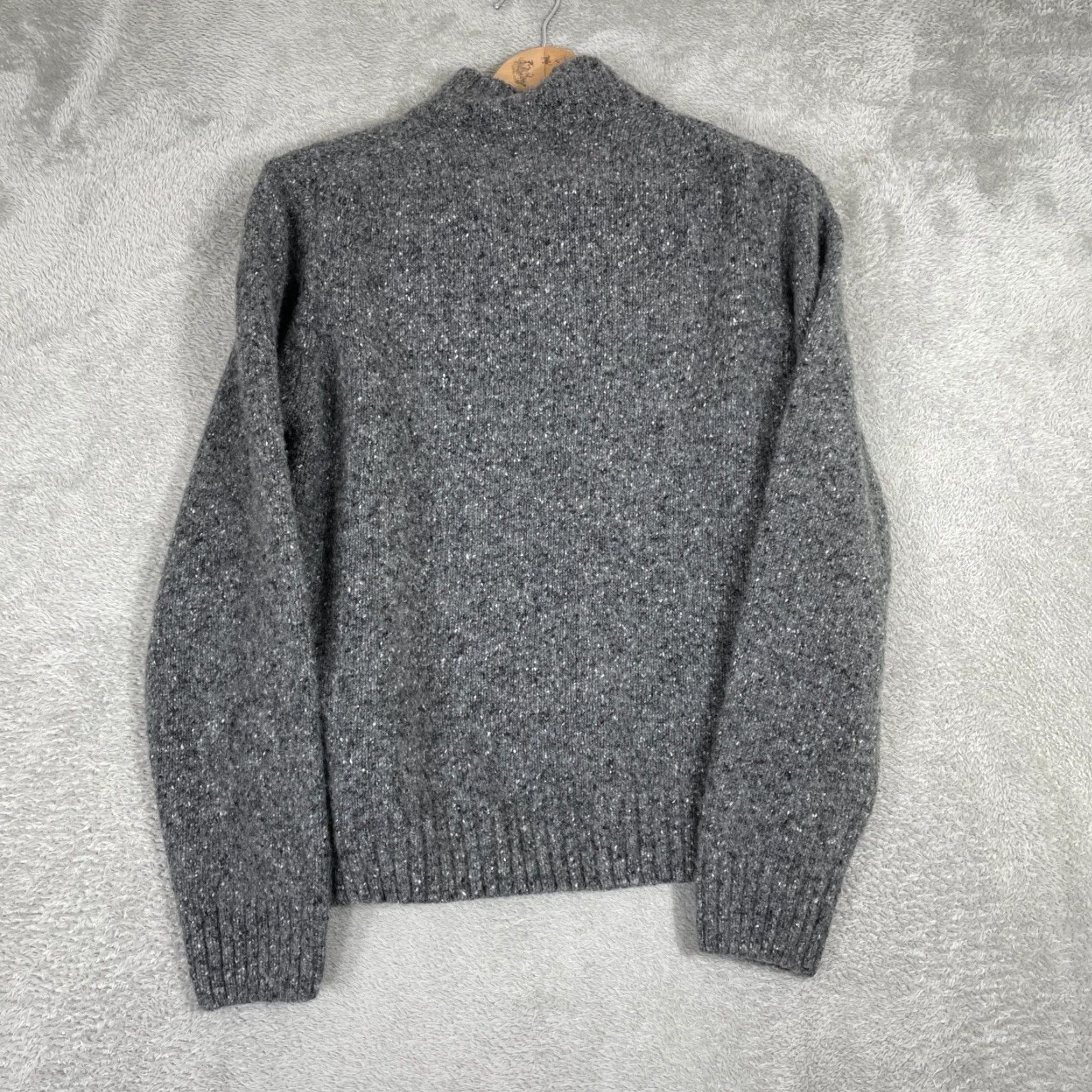 Vintage VINTAGE Luca Nobili Quarter Zip Sweater Womens M Gray Wool Blend Made in Italy Size M / US 6-8 / IT 42-44 - 5 Thumbnail